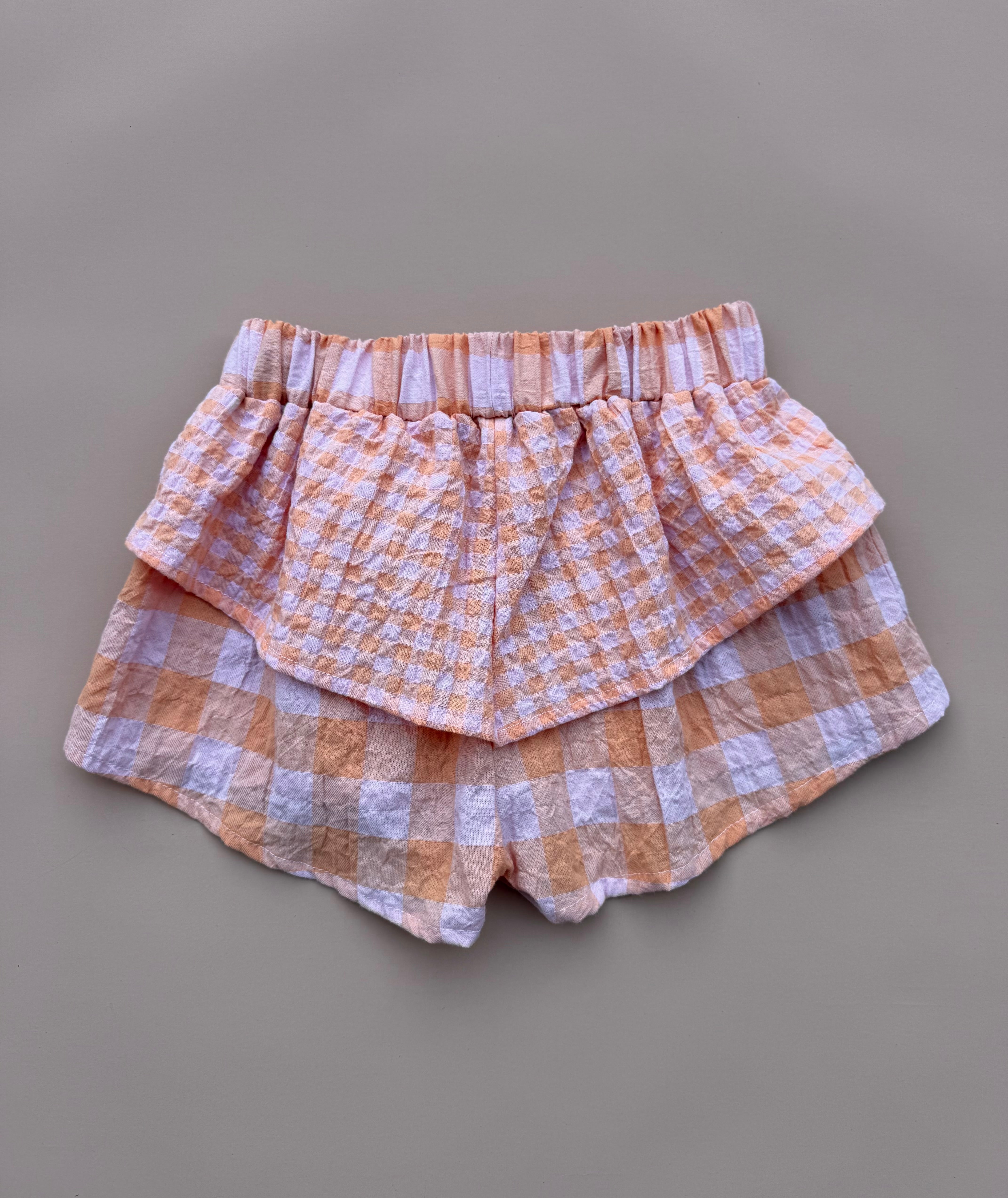 Kendall Shorts - Pink & Orange Gingham