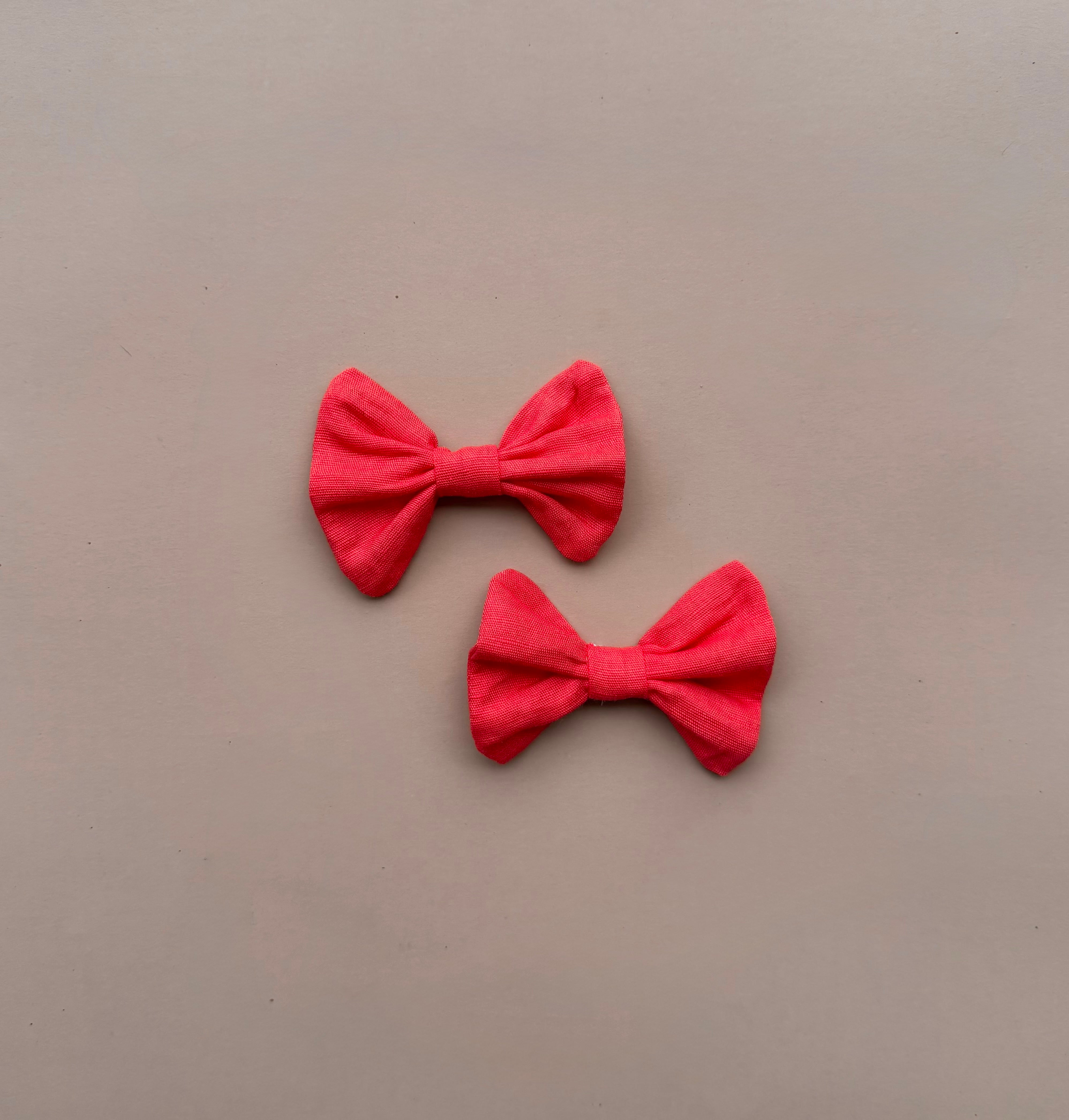 Bow Clip Set - Cayenne