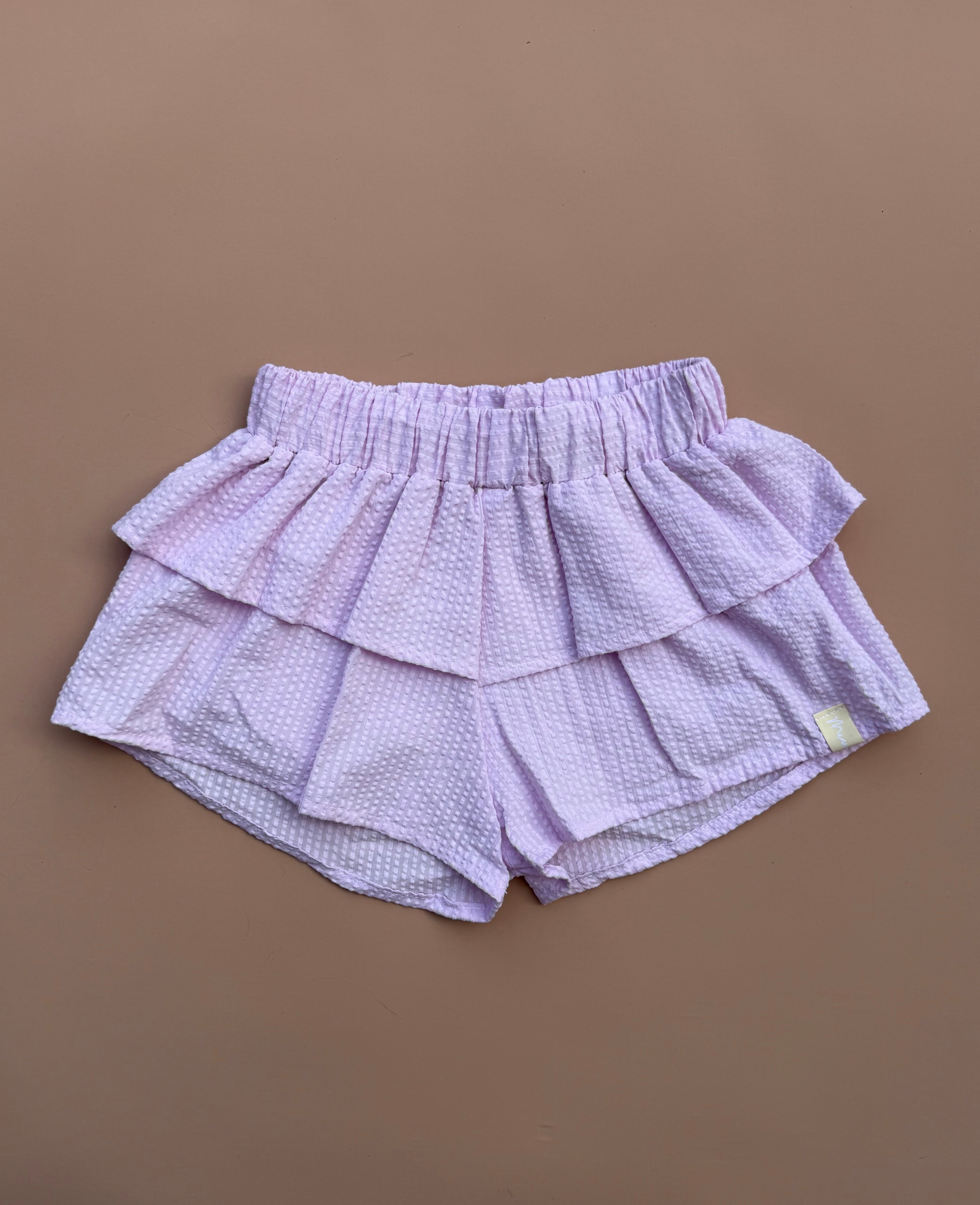 Kendall Shorts - Lilac Seersucker