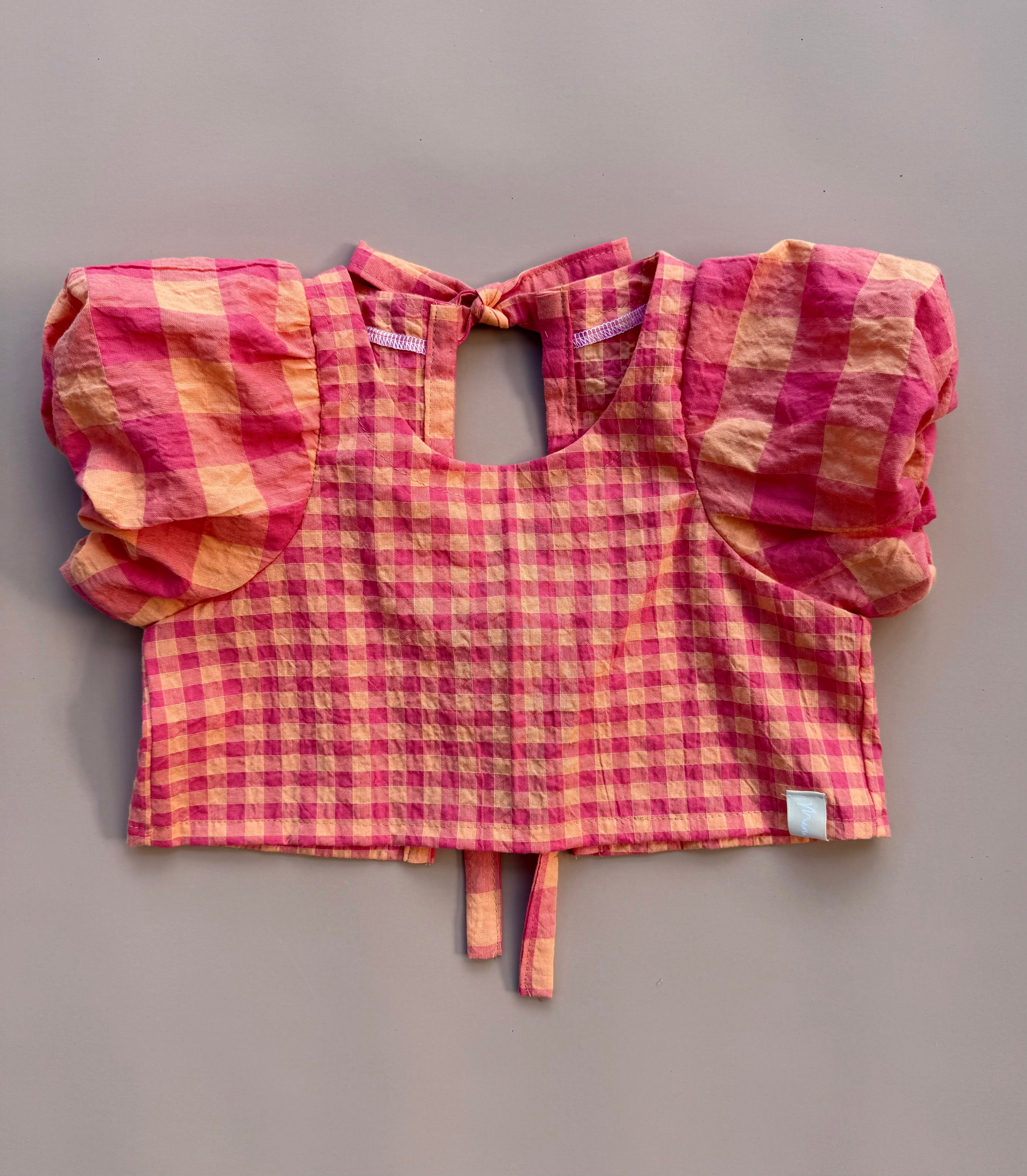 Elora Top - Melon Crush Gingham