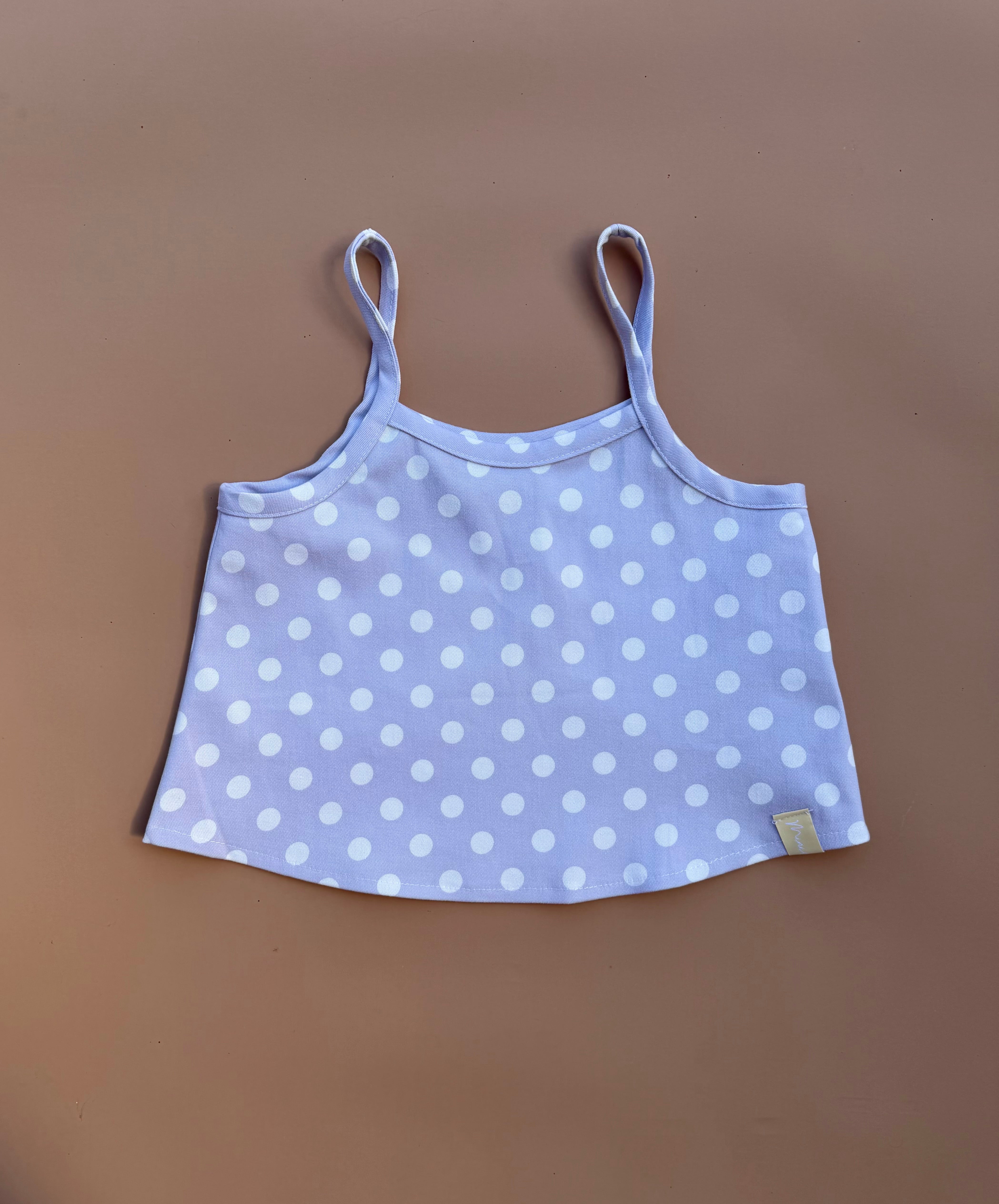 Cropped Cami - Lilac Dot