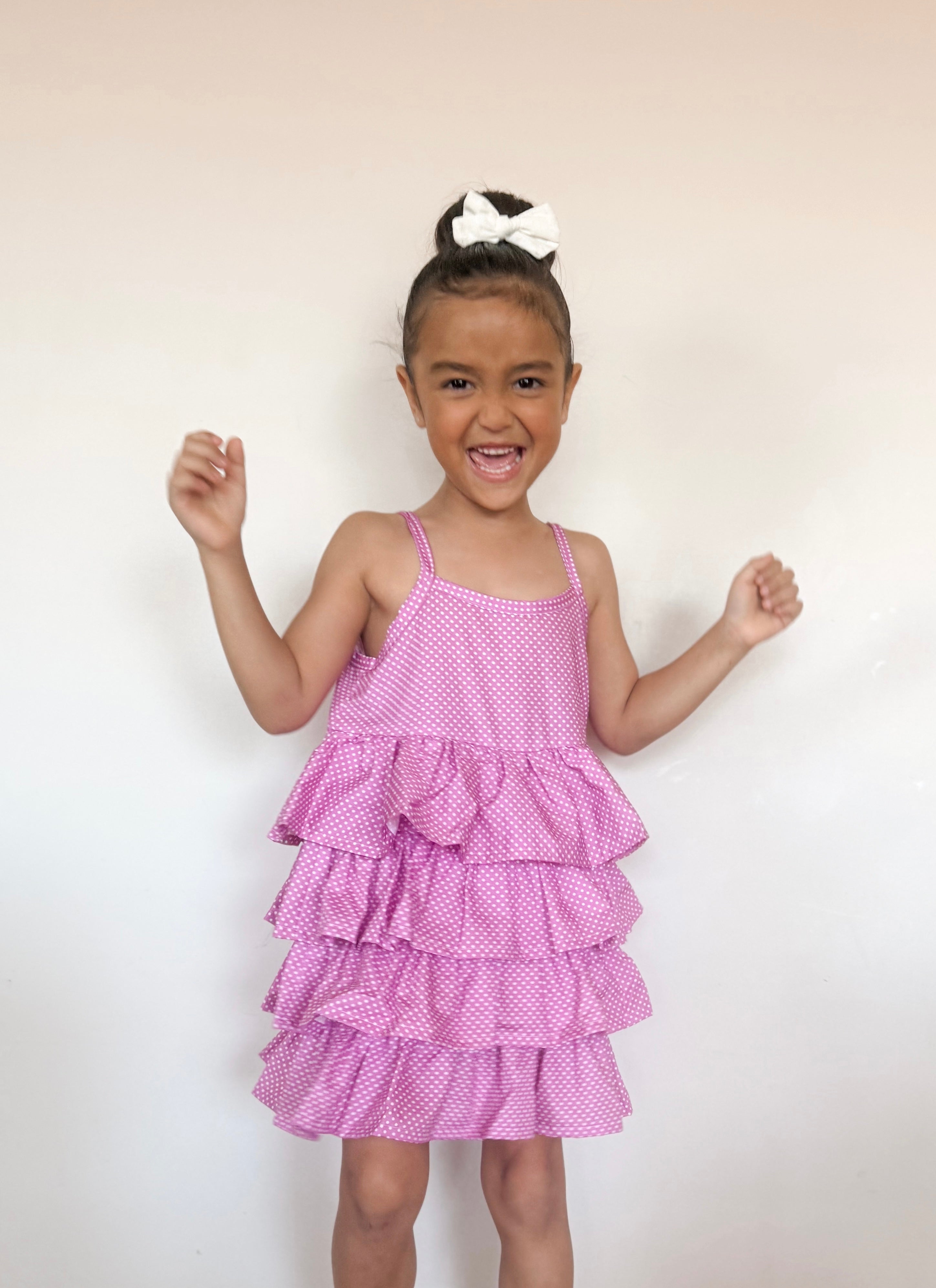 RaRa Dress - Fuchsia Dot