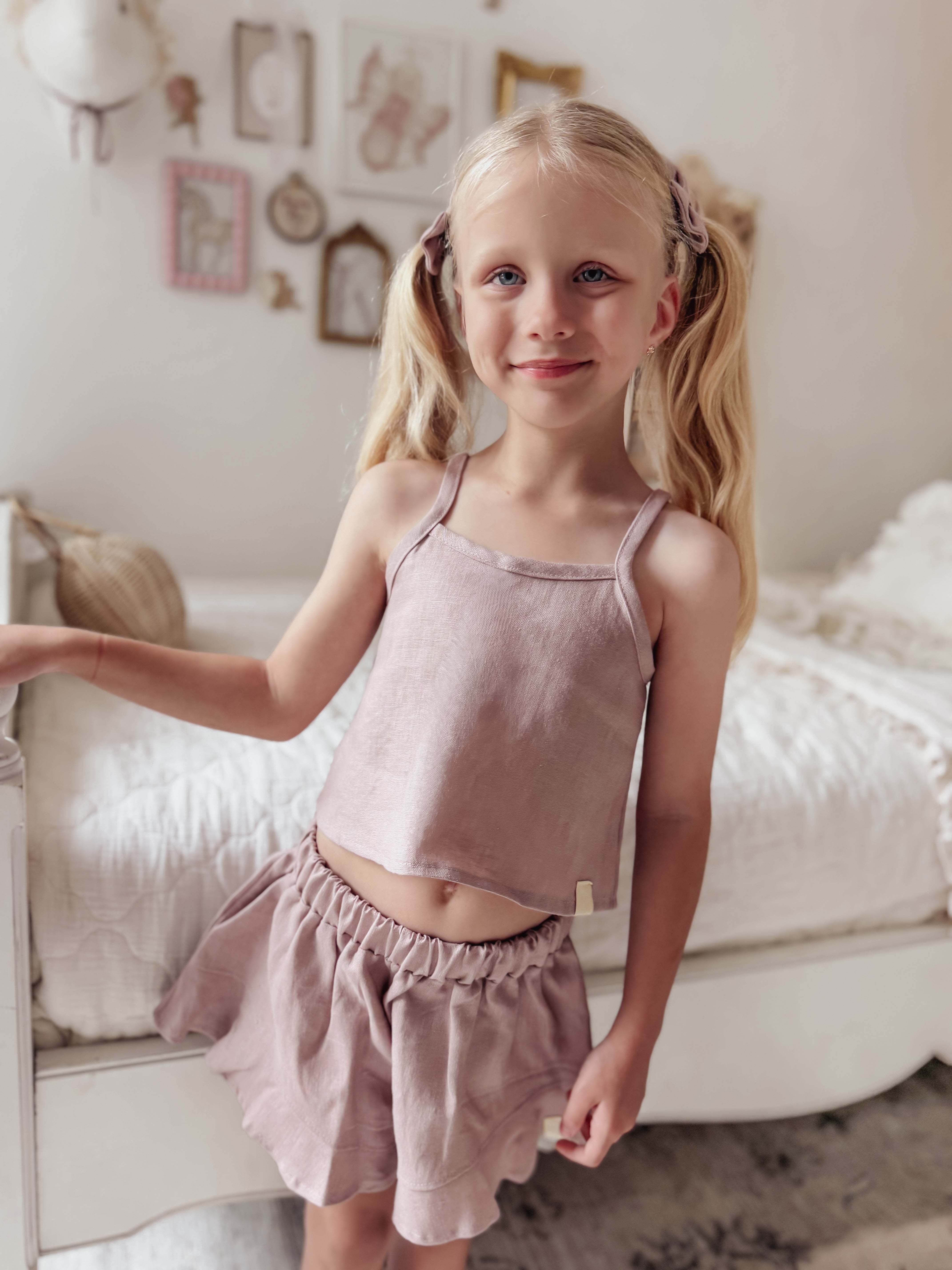 Cropped Cami - Musk Linen