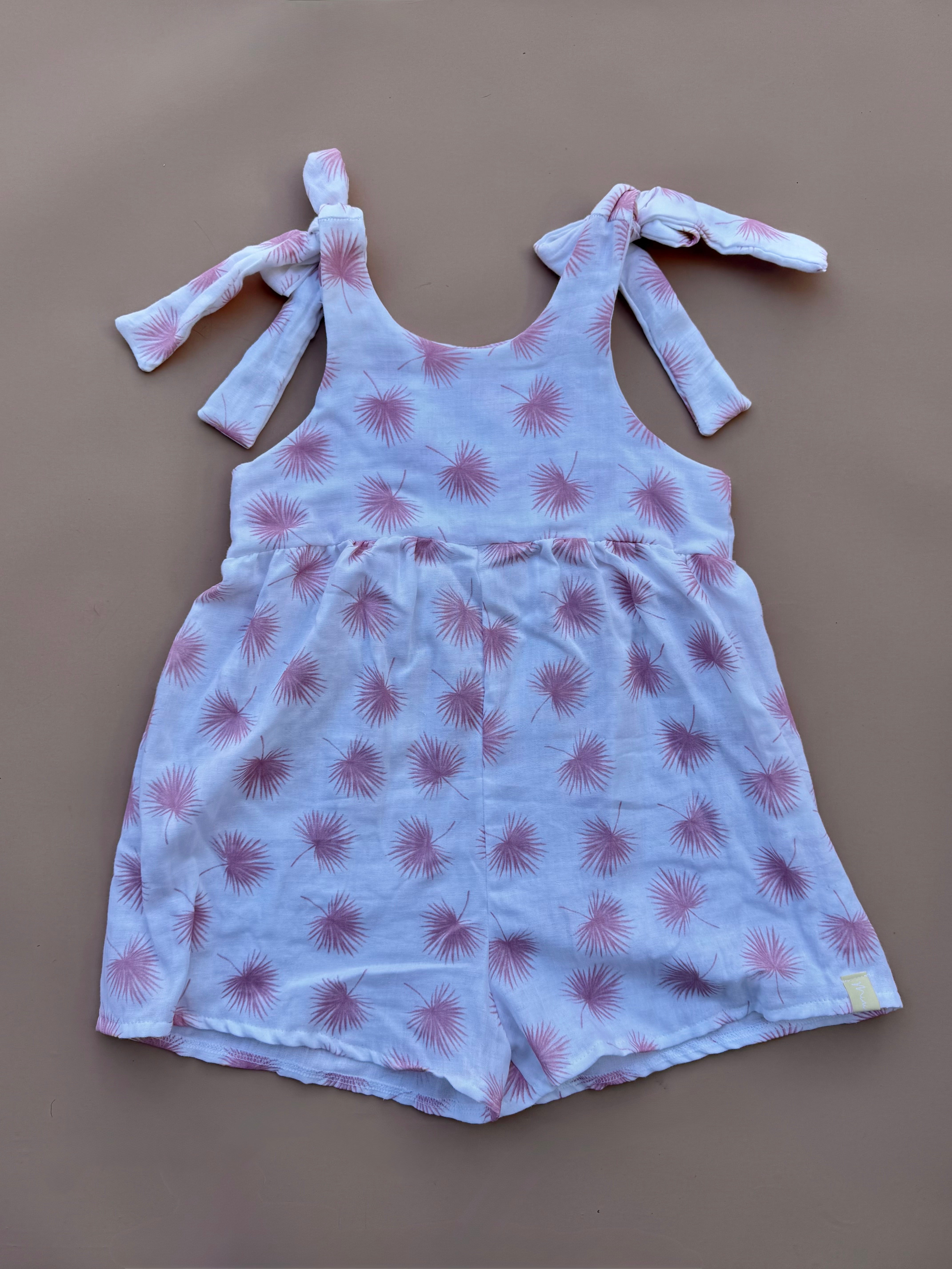 Hallie Playsuit - Pink Palms
