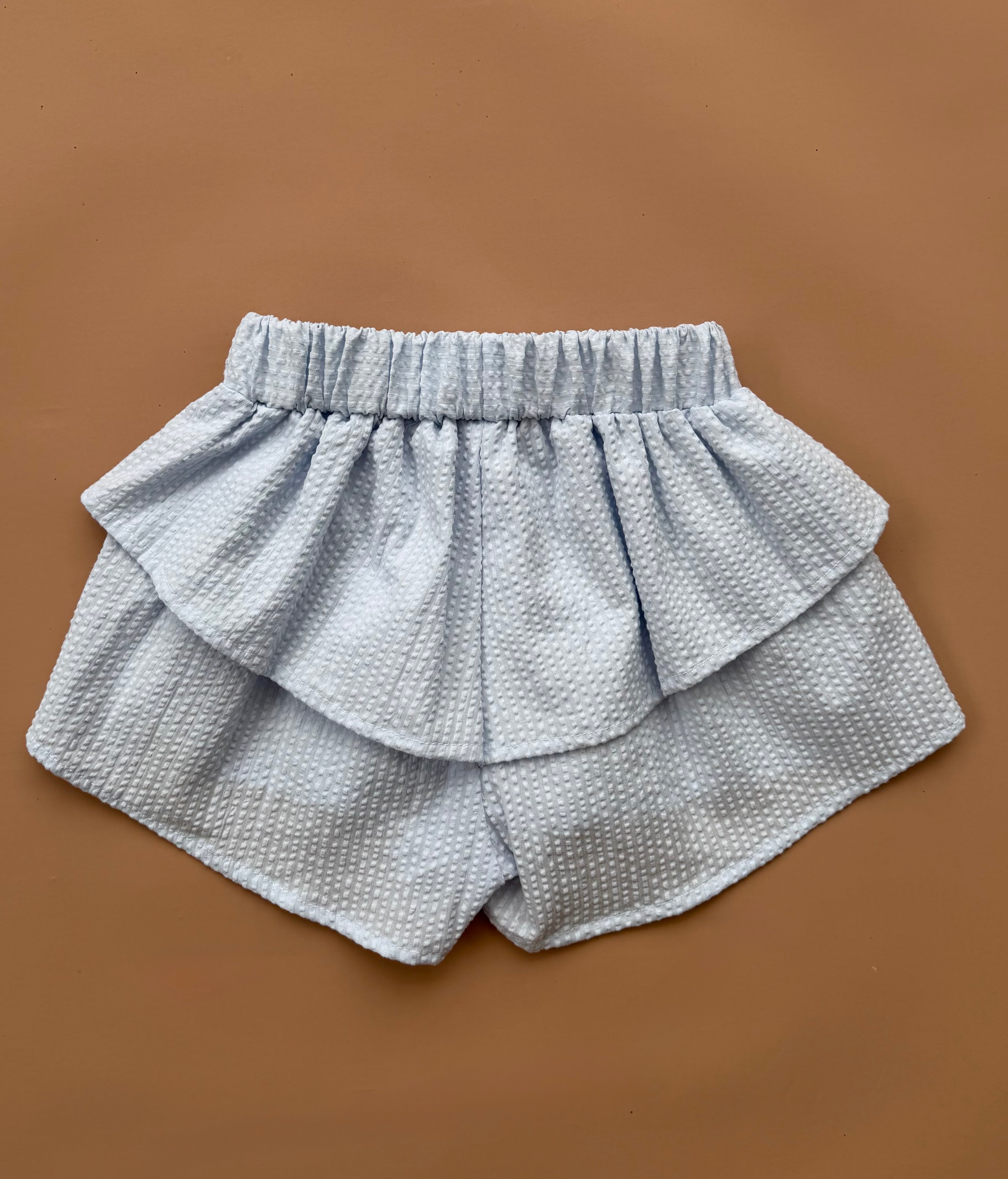 Kendall Shorts - Ice Blue Seersucker