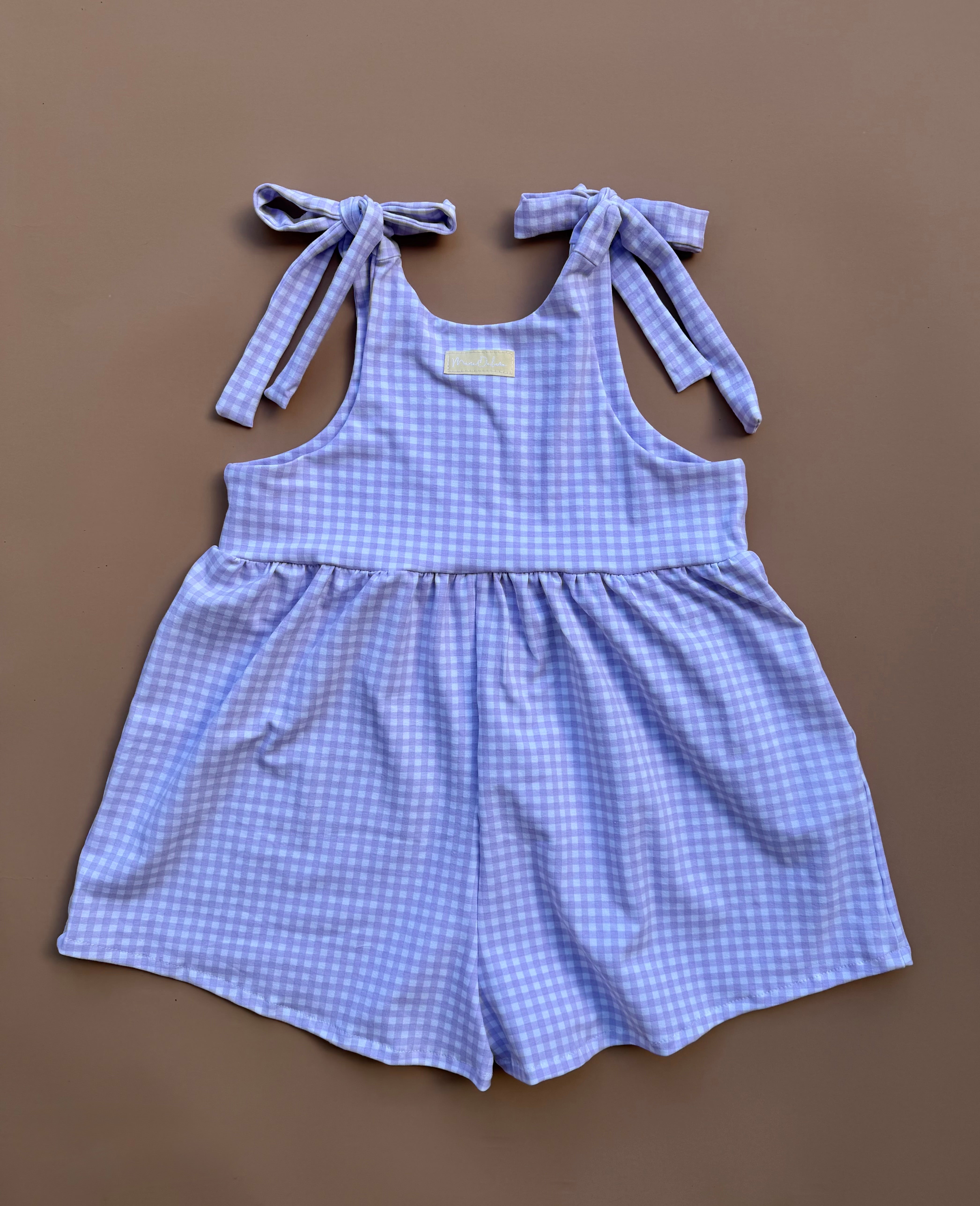 Hallie Playsuit - Lilac Gingham