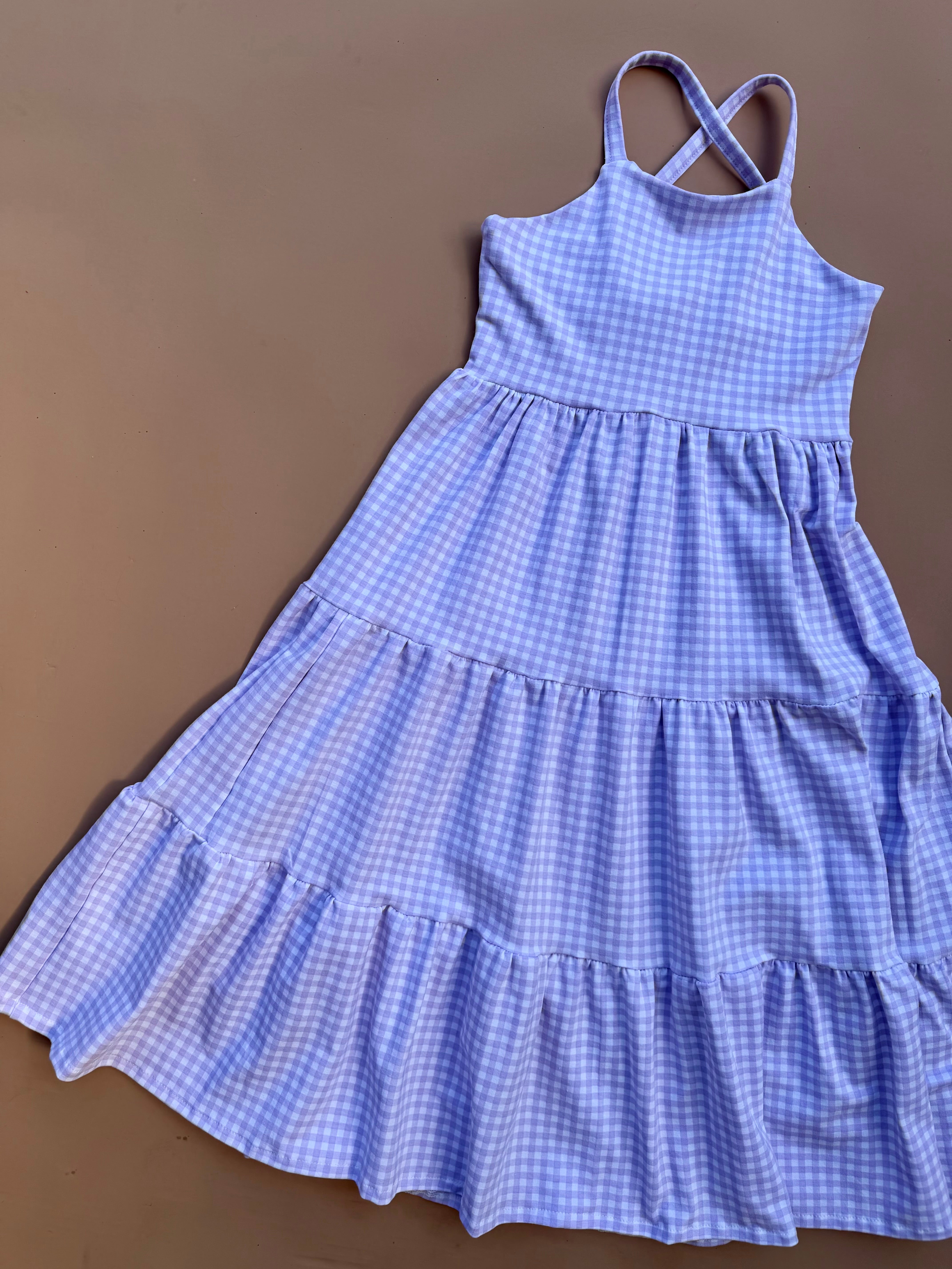 Florence Dress - Lilac Gingham