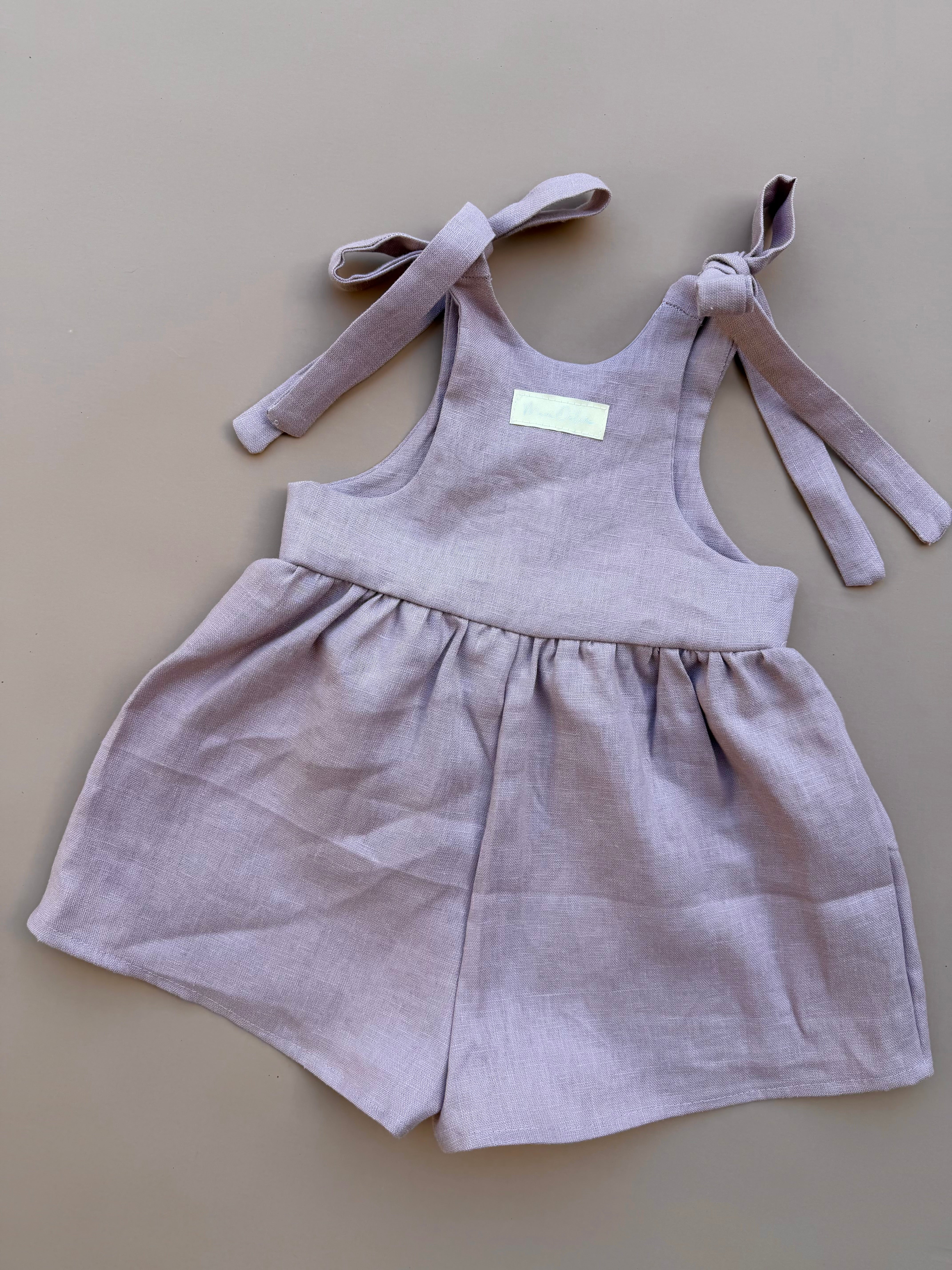 Hallie Playsuit - Musk Linen