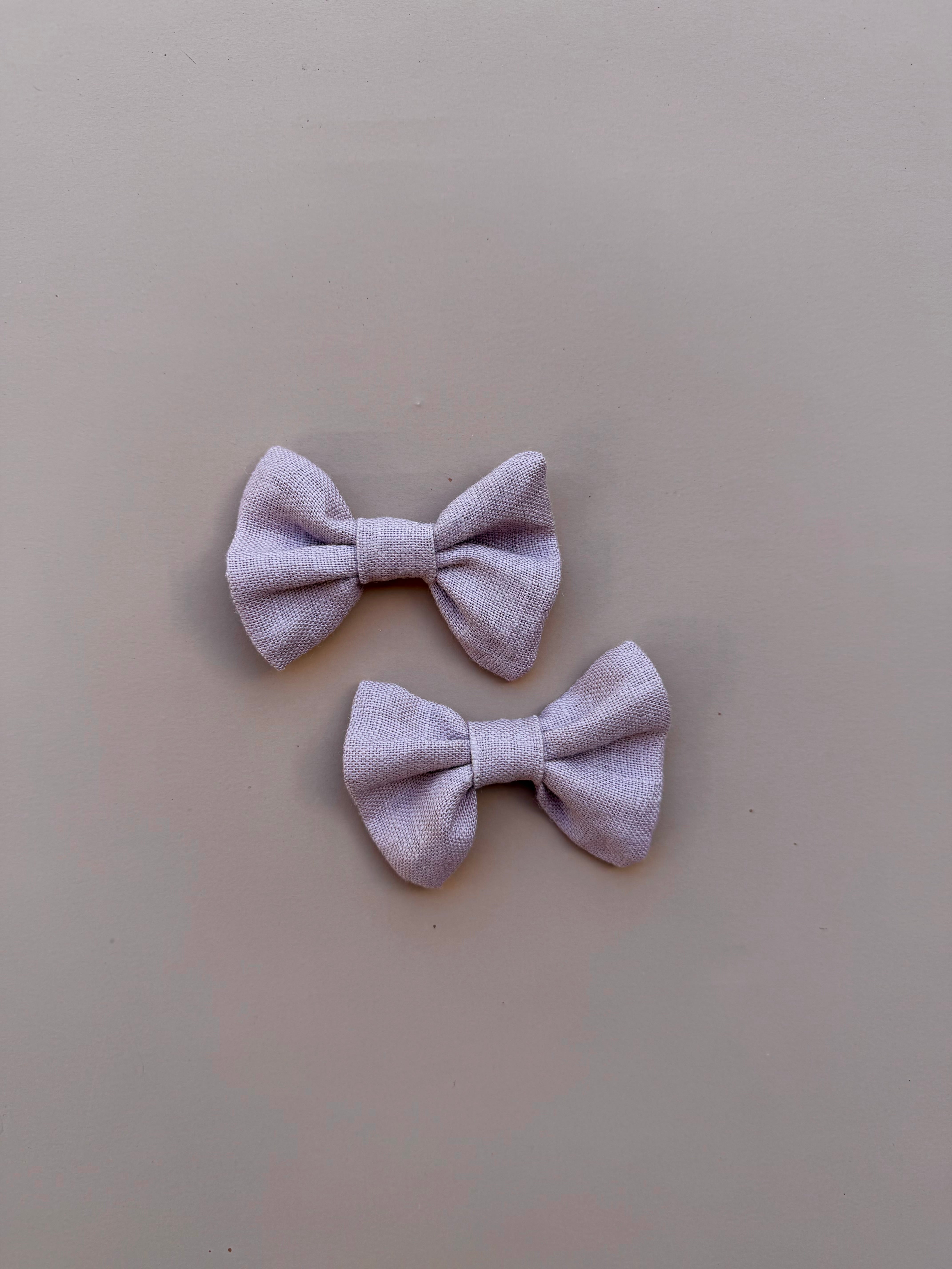 Bow Clip Set - Musk Linen