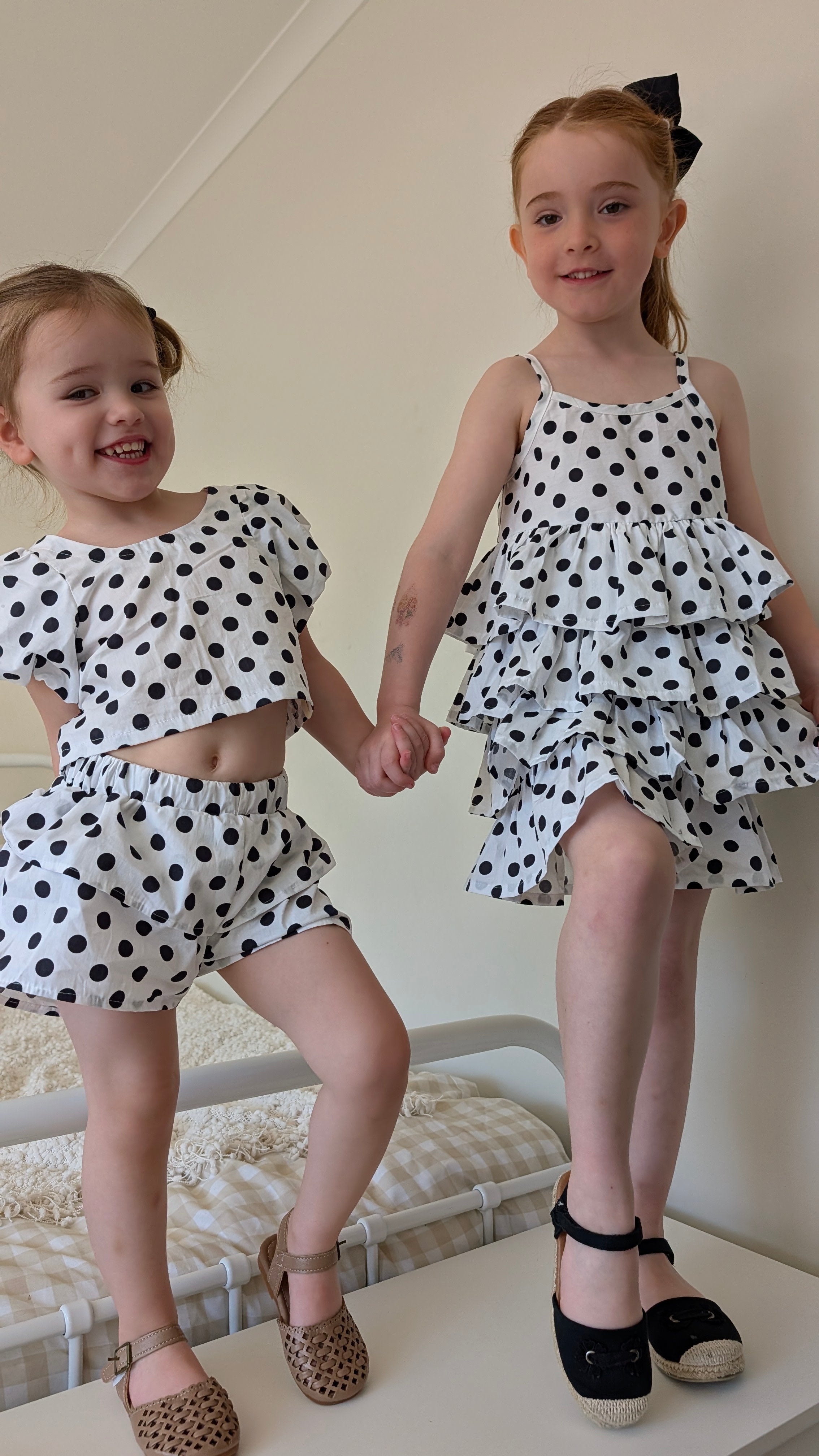 Kendall Shorts - Navy Polka Dot