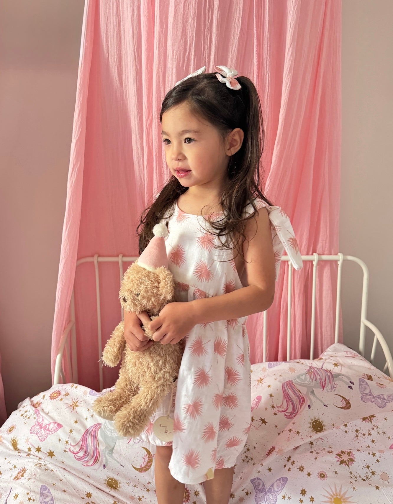 Hallie Playsuit - Pink Palms