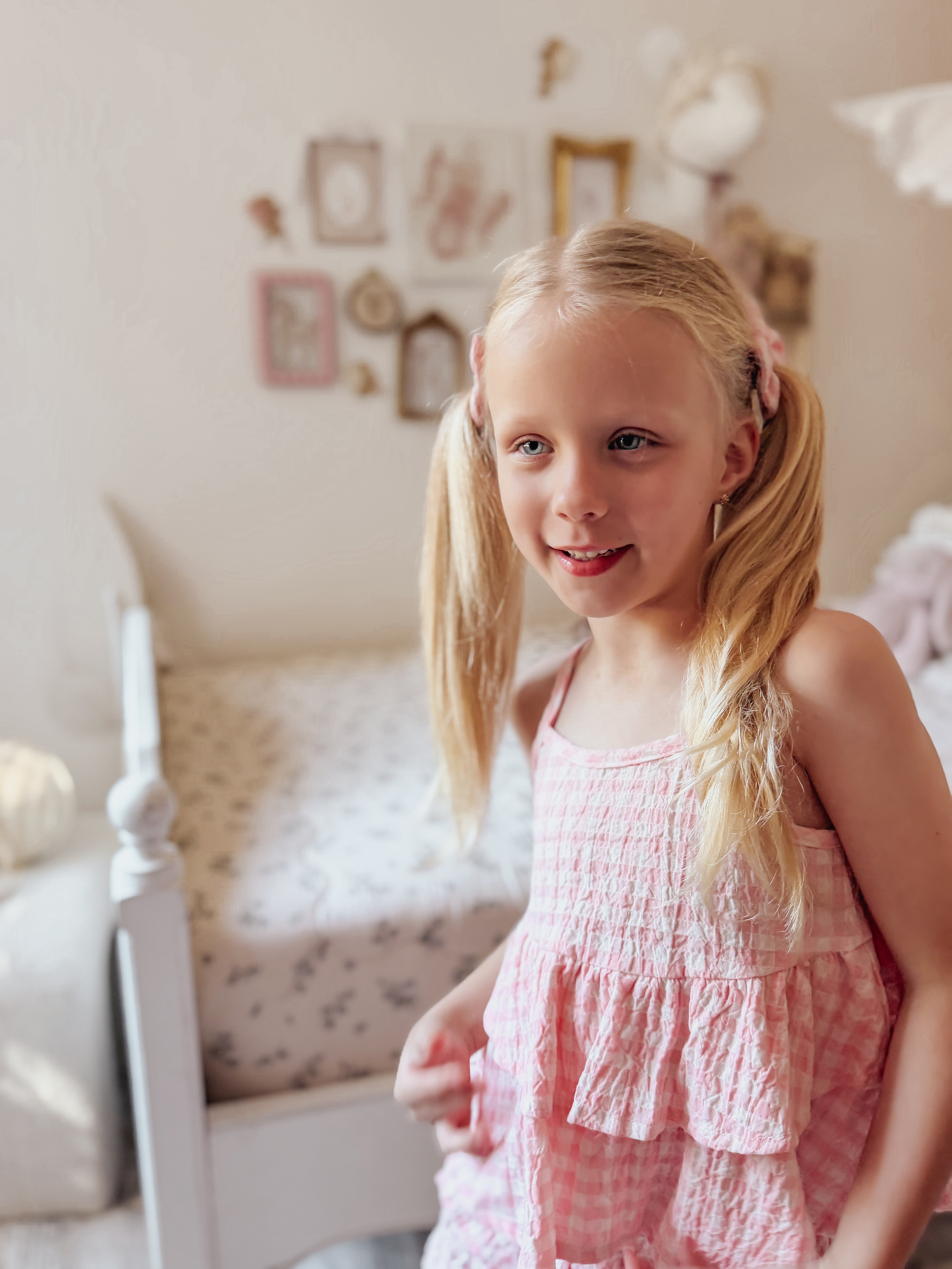Double Peplum Singlet - Candy Gingham