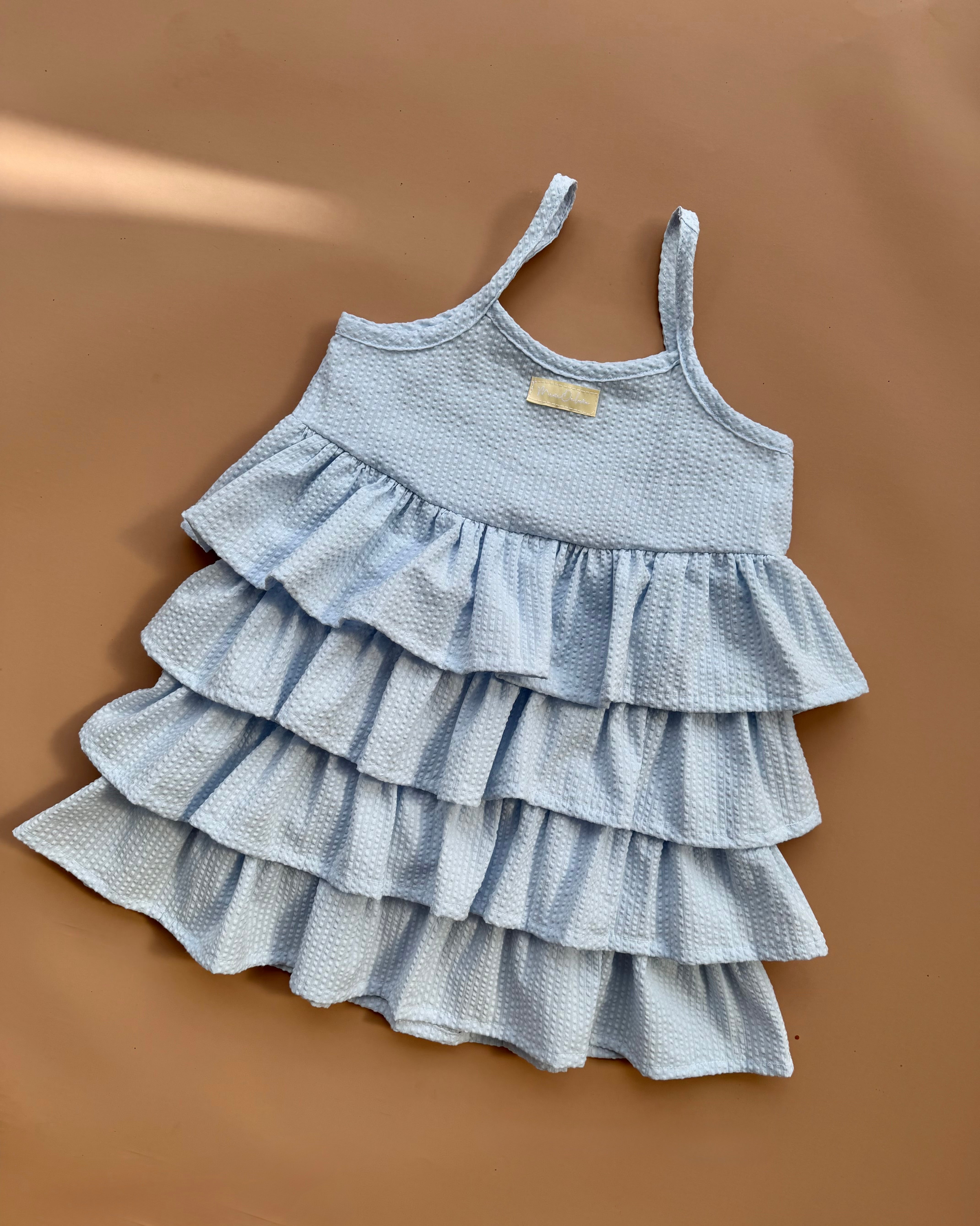 RaRa Dress - Ice Blue Seersucker