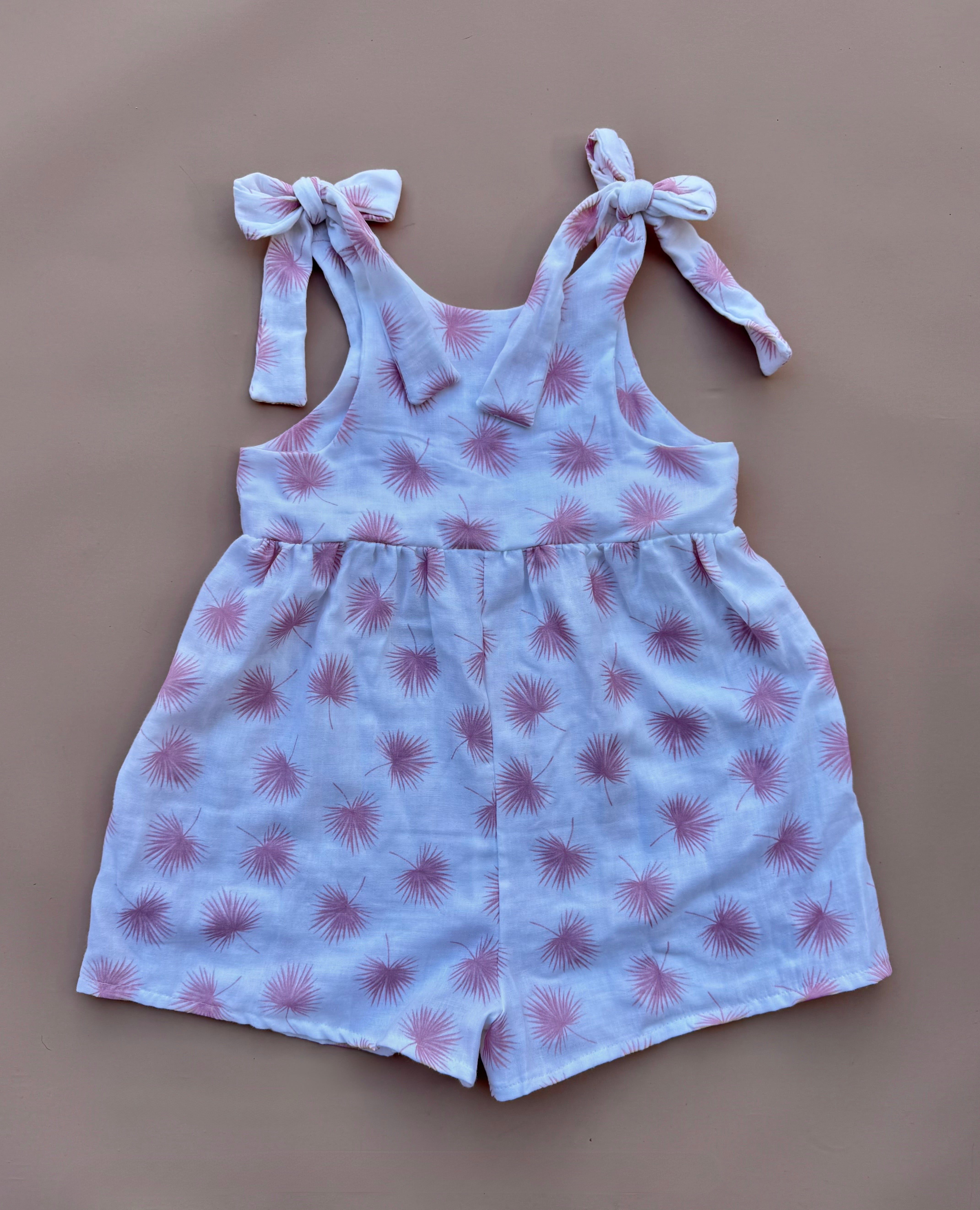 Hallie Playsuit - Pink Palms