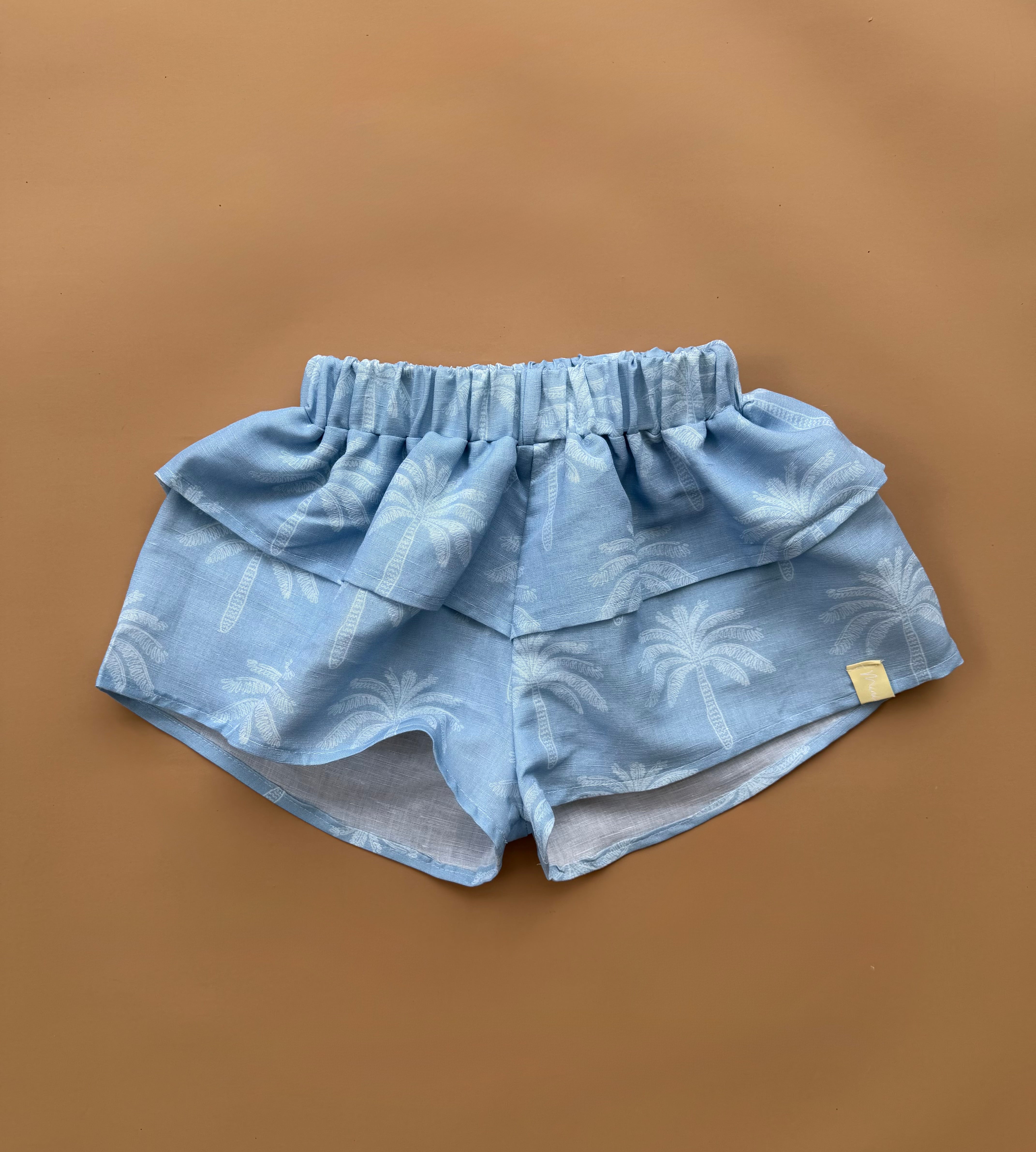 Kendall Shorts -  Ice Blue Palms
