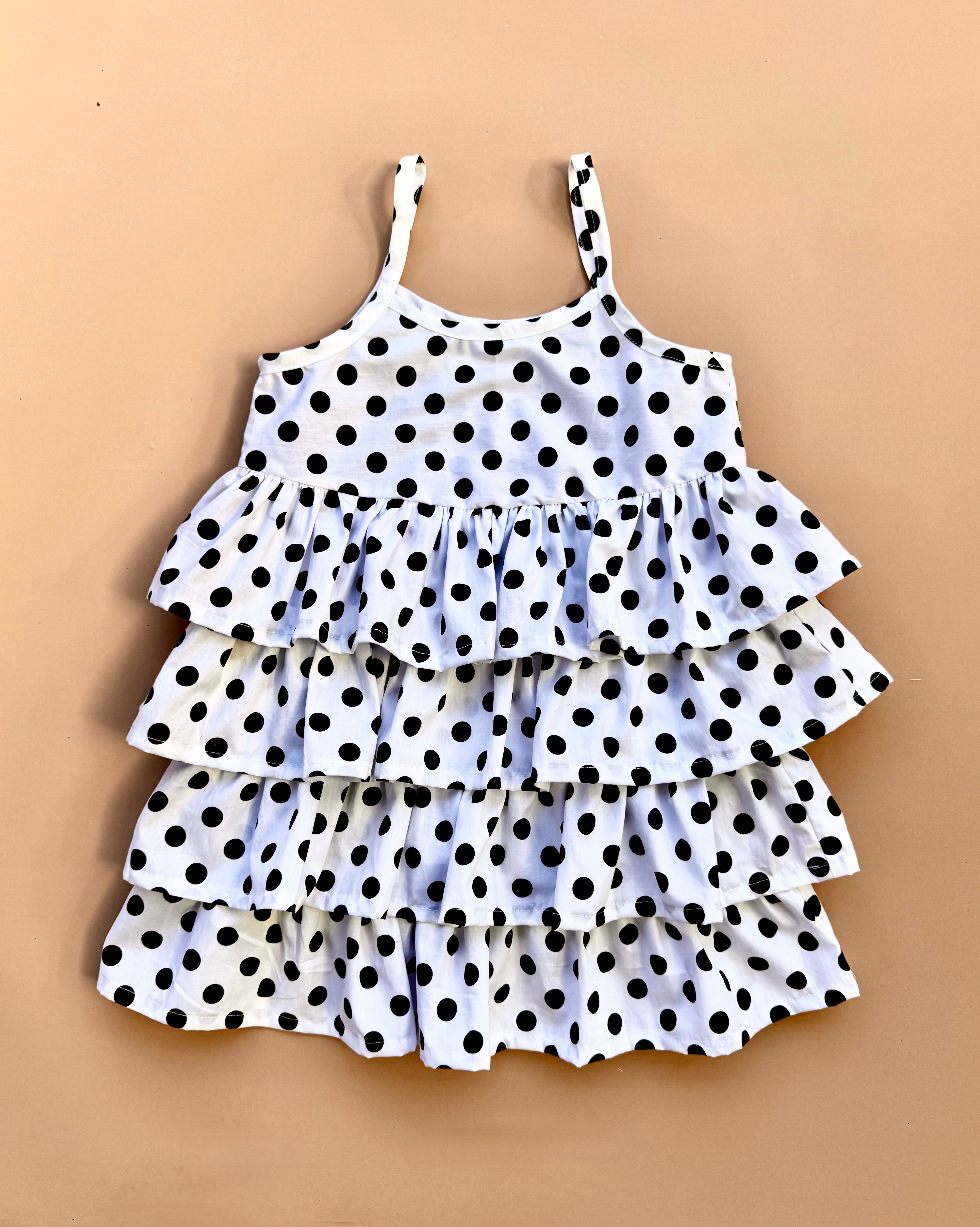 RaRa Dress - Navy Polka Dot