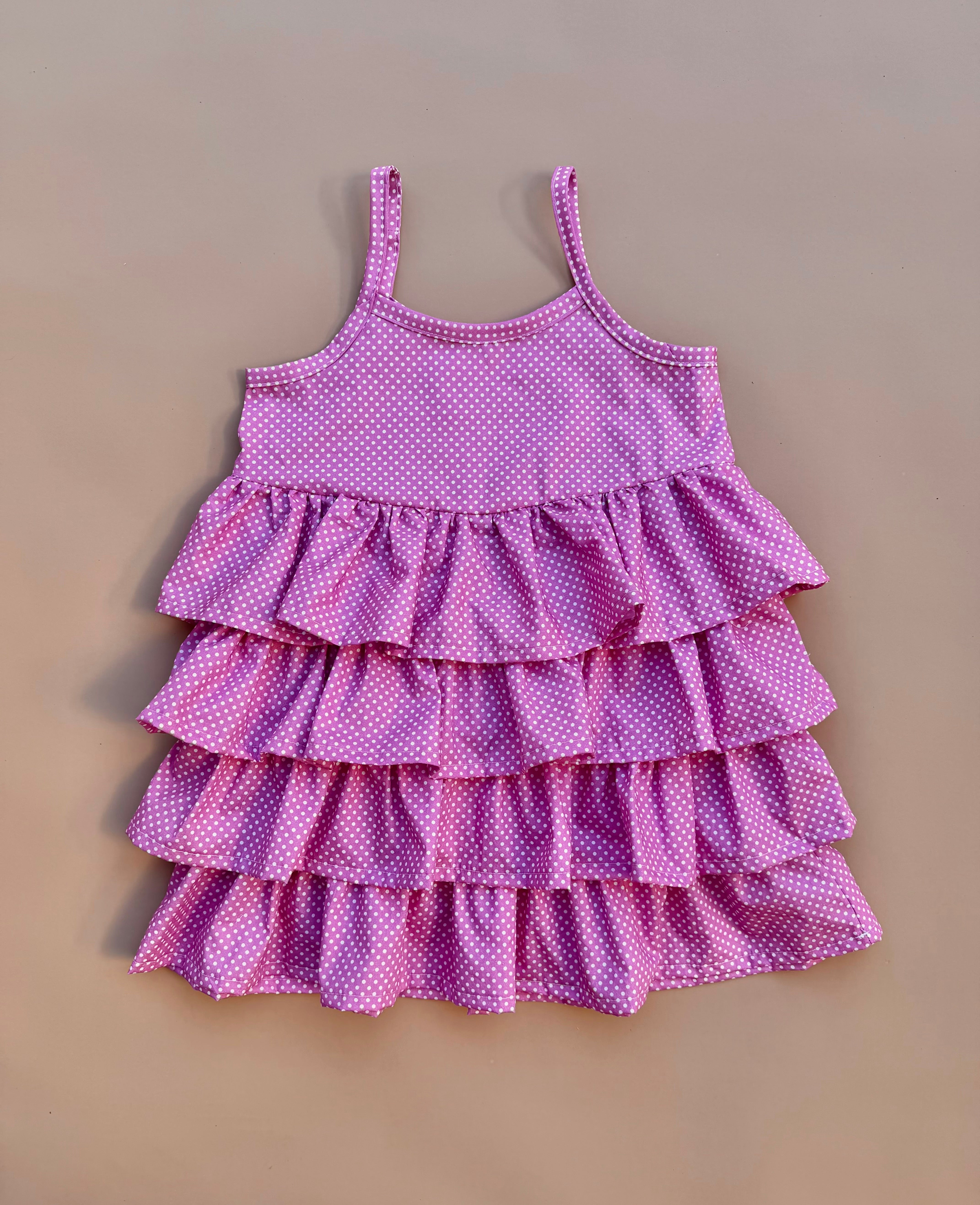 RaRa Dress - Fuchsia Dot
