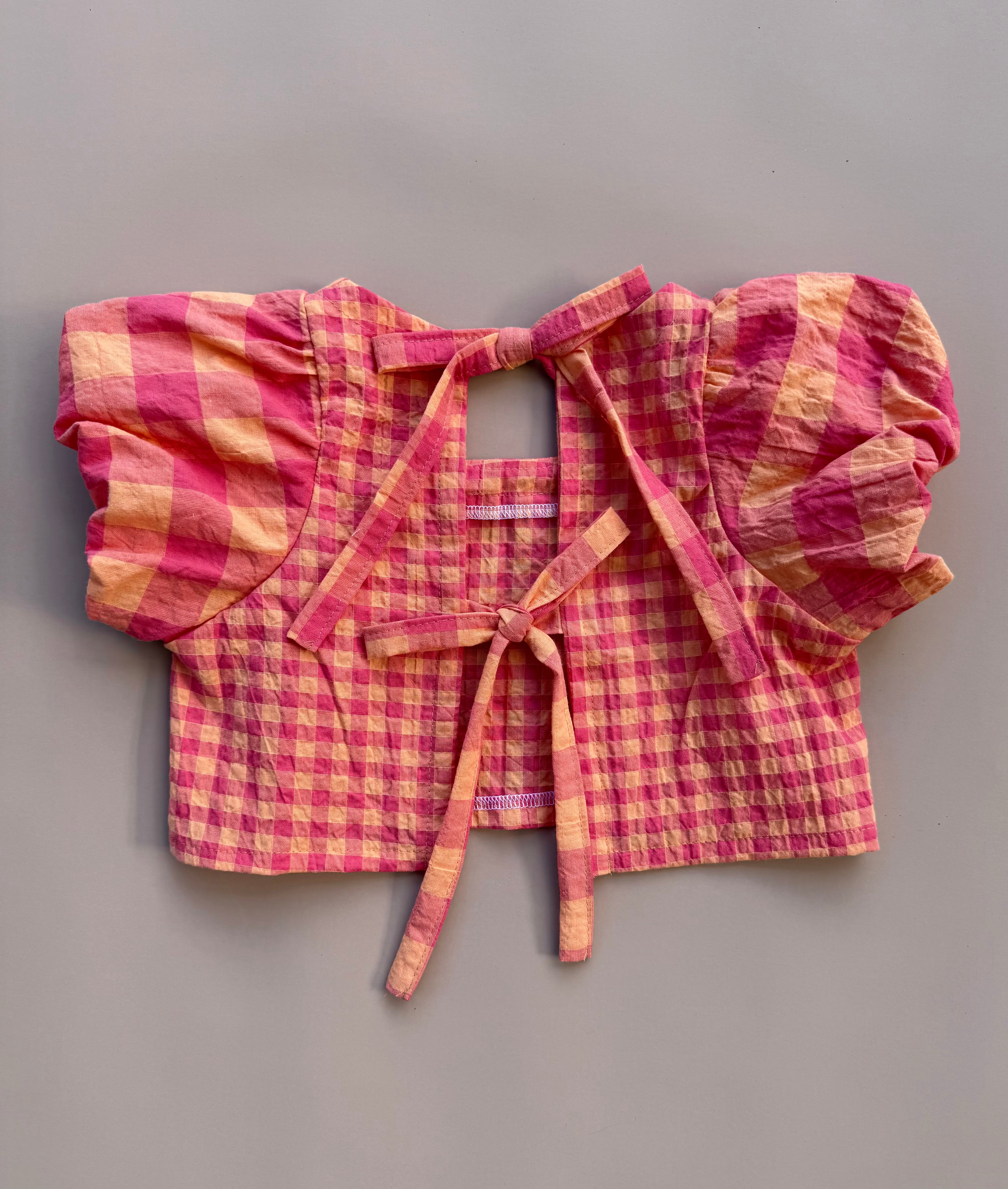 Elora Top - Melon Crush Gingham