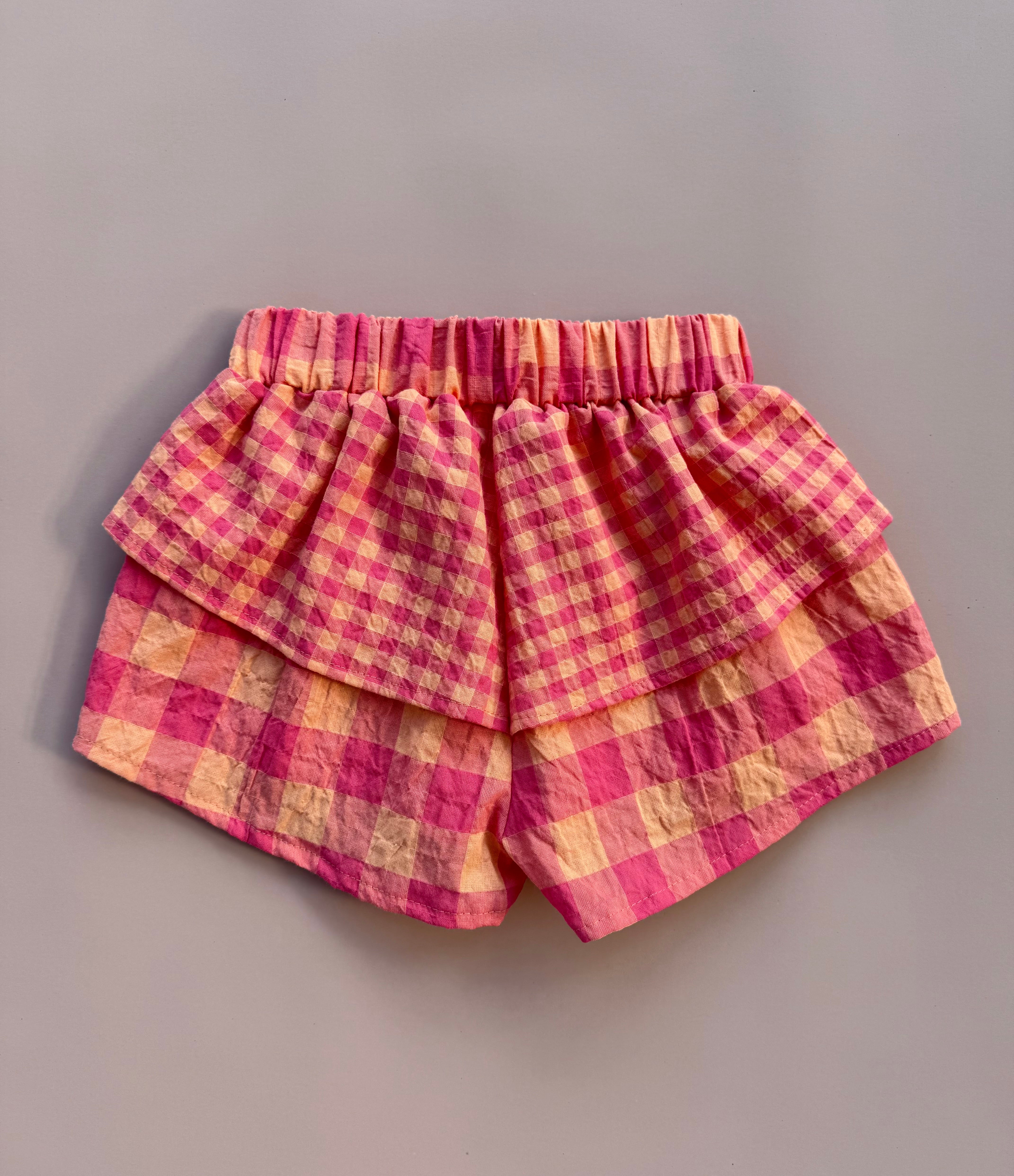 Kendall Shorts - Melon Crush Gingham