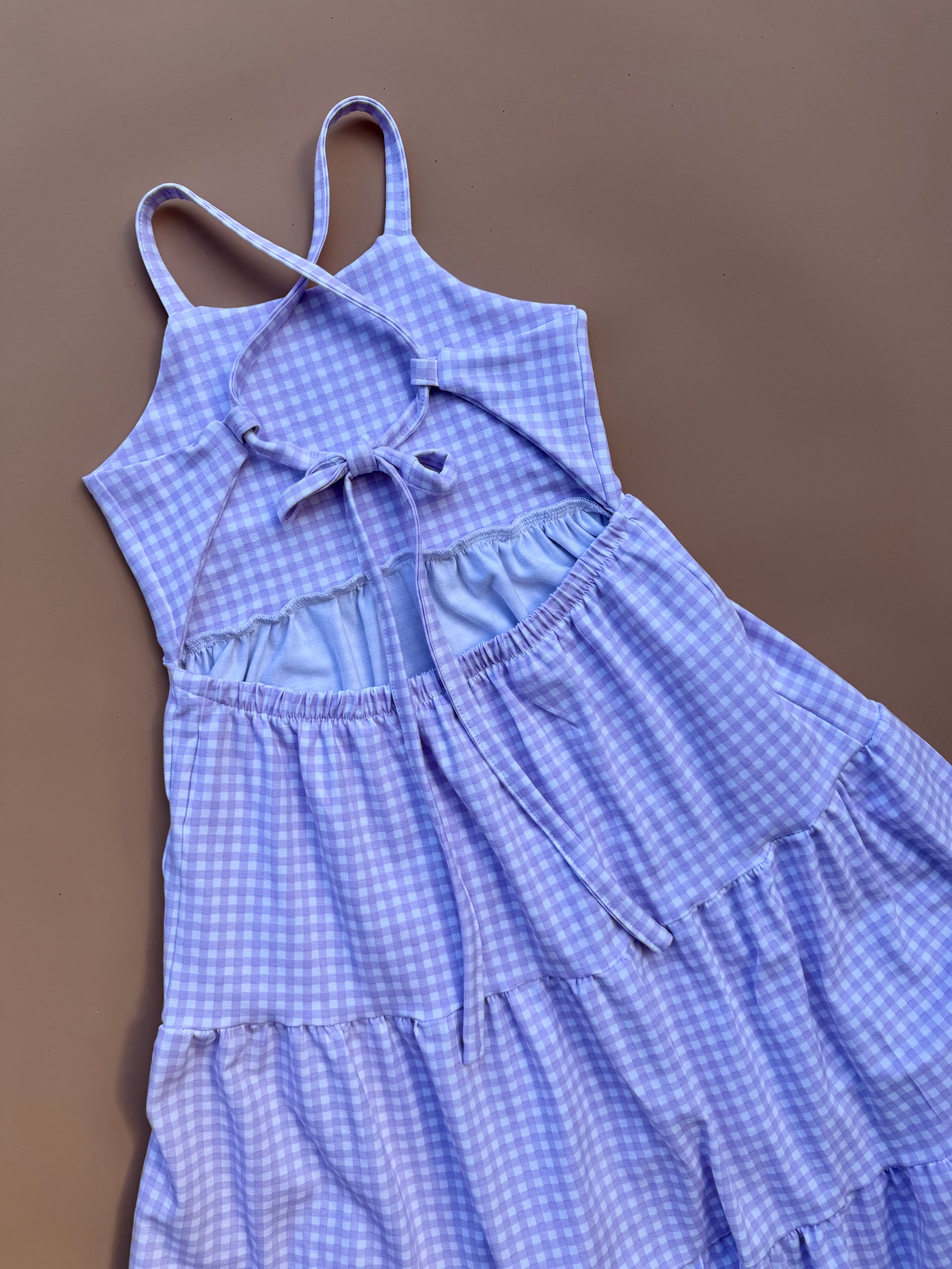 Florence Dress - Lilac Gingham