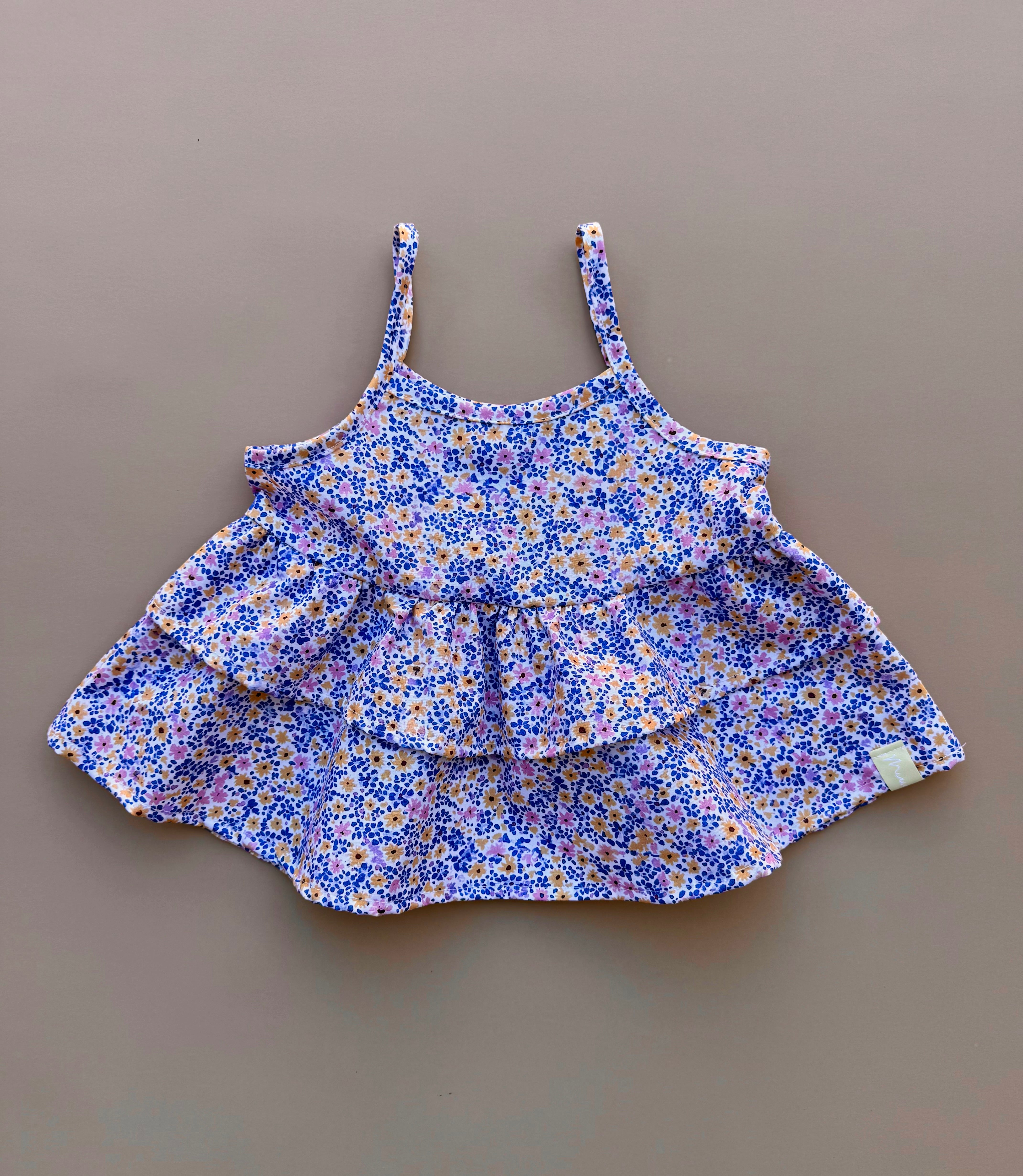 Double Peplum Singlet - Summer Floral