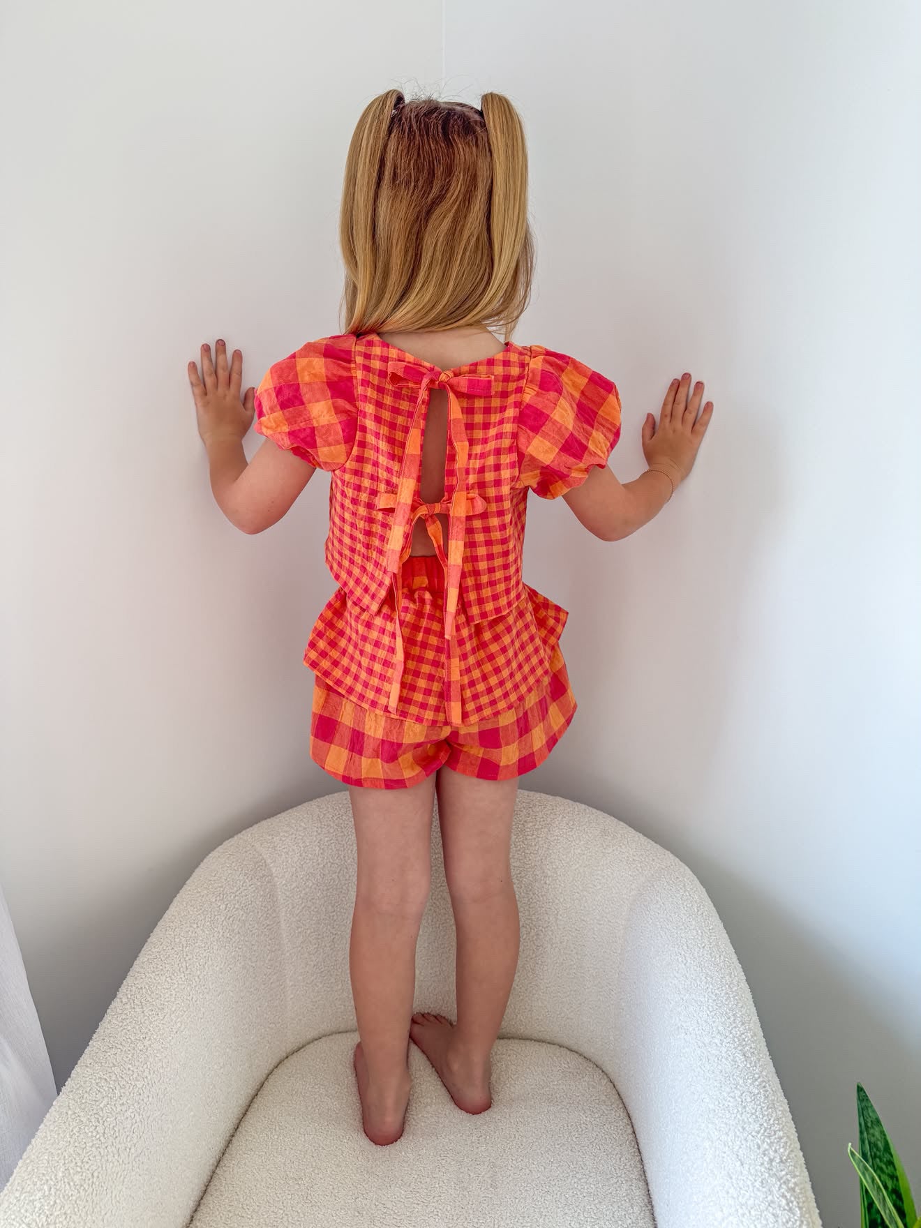 Elora Top - Melon Crush Gingham