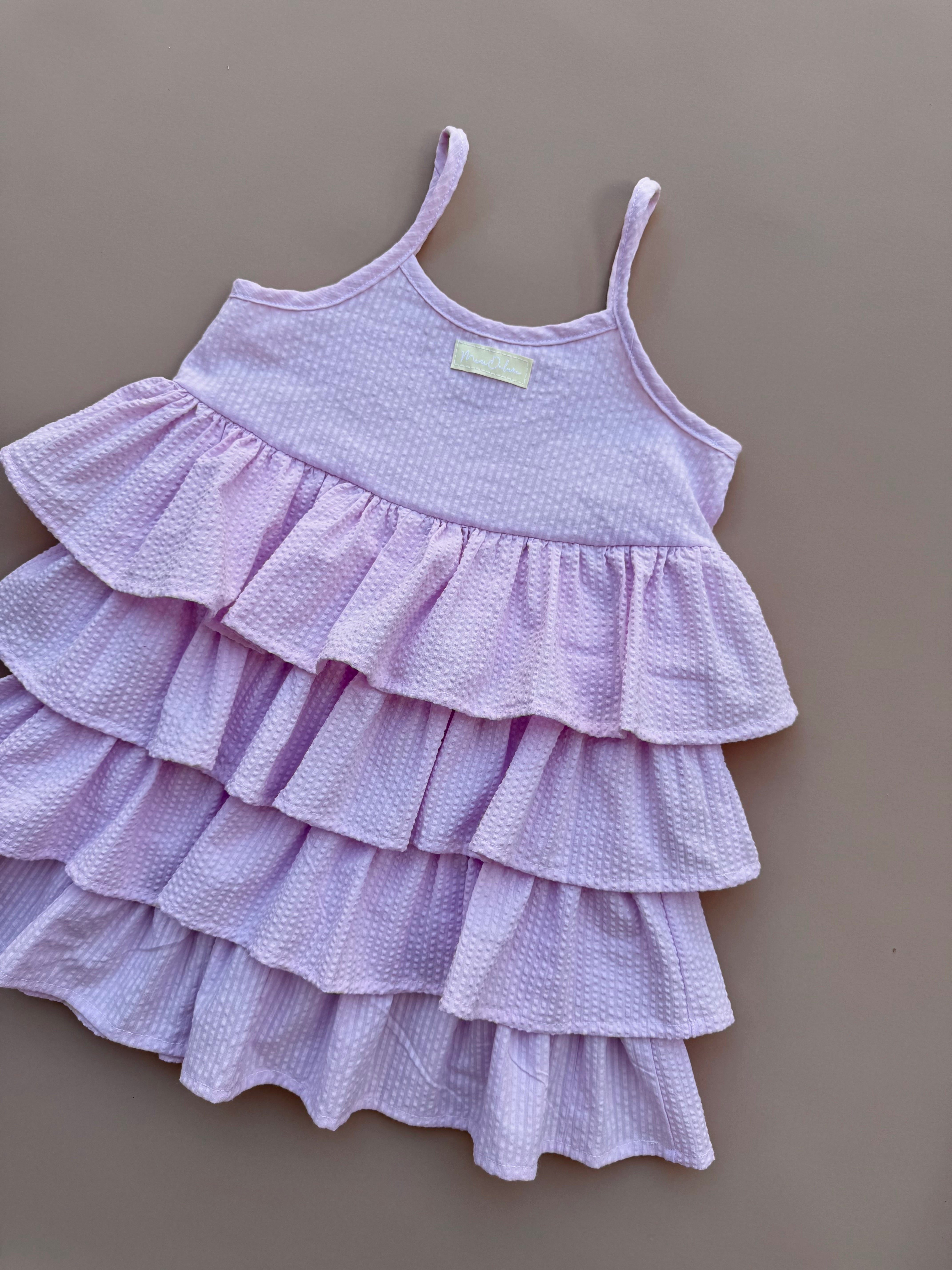 RaRa Dress - Lilac Seersucker