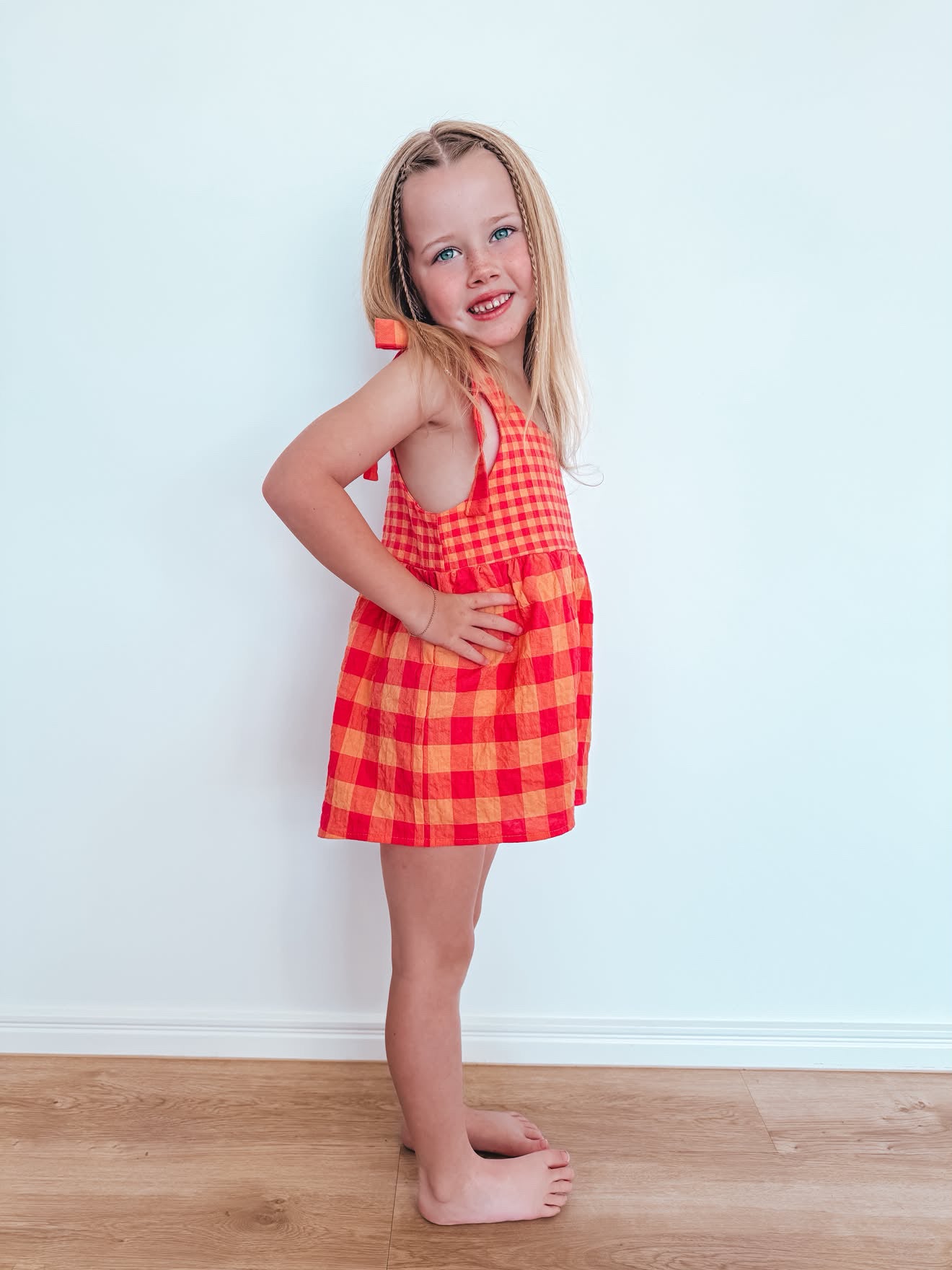 Hallie Playsuit - Melon Crush Gingham