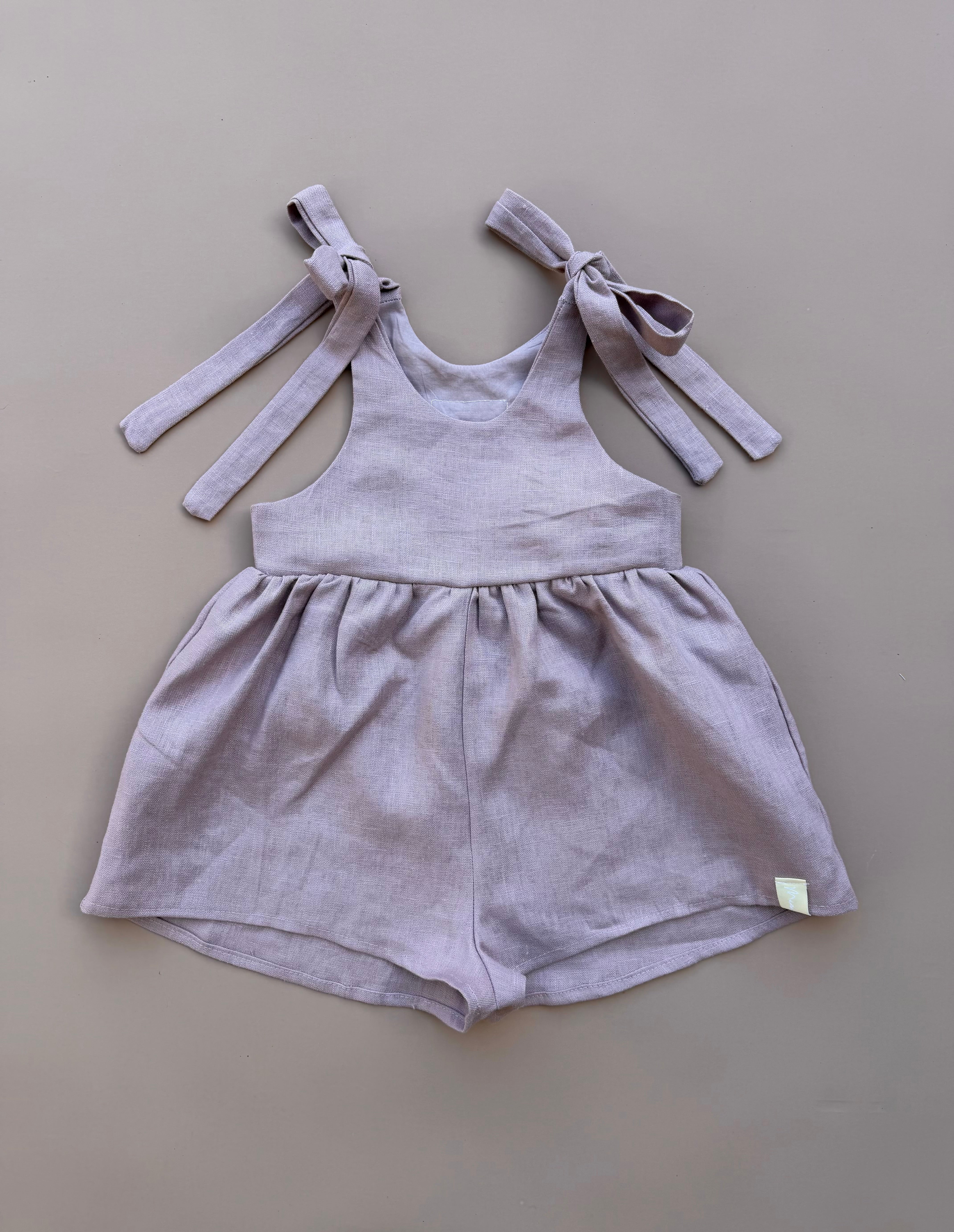 Hallie Playsuit - Musk Linen