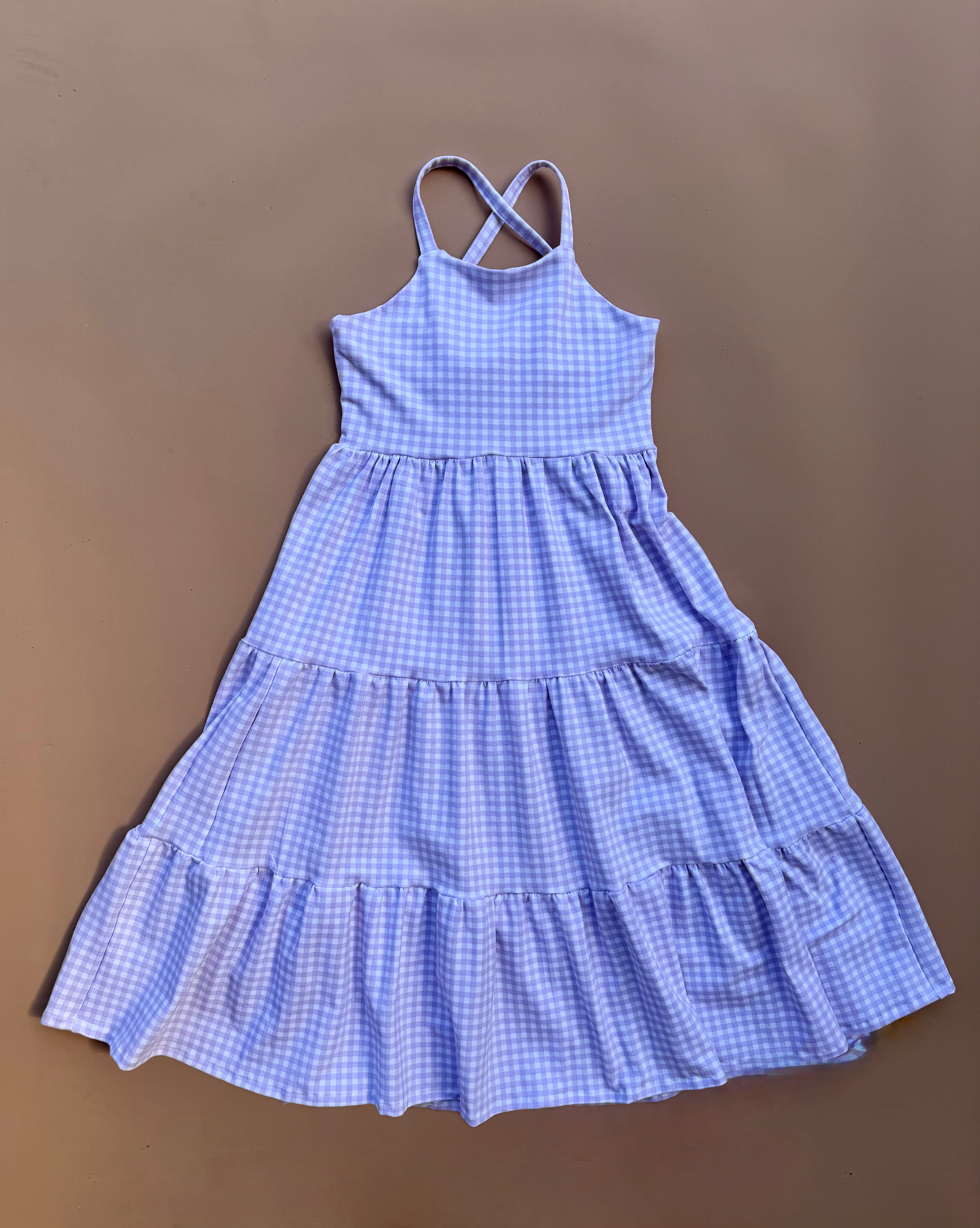 Florence Dress - Lilac Gingham