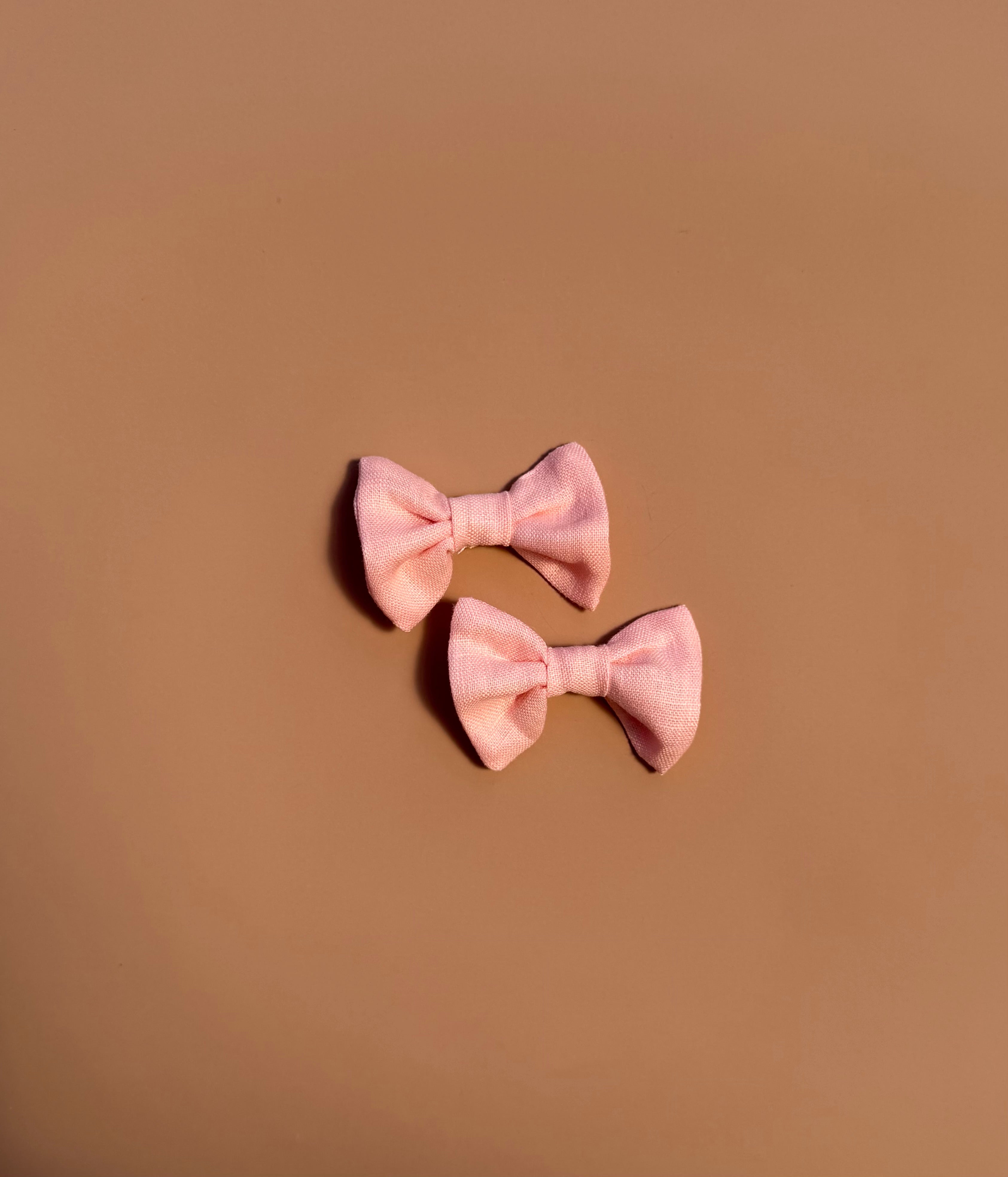 Bow Clip Set -  Candy Linen