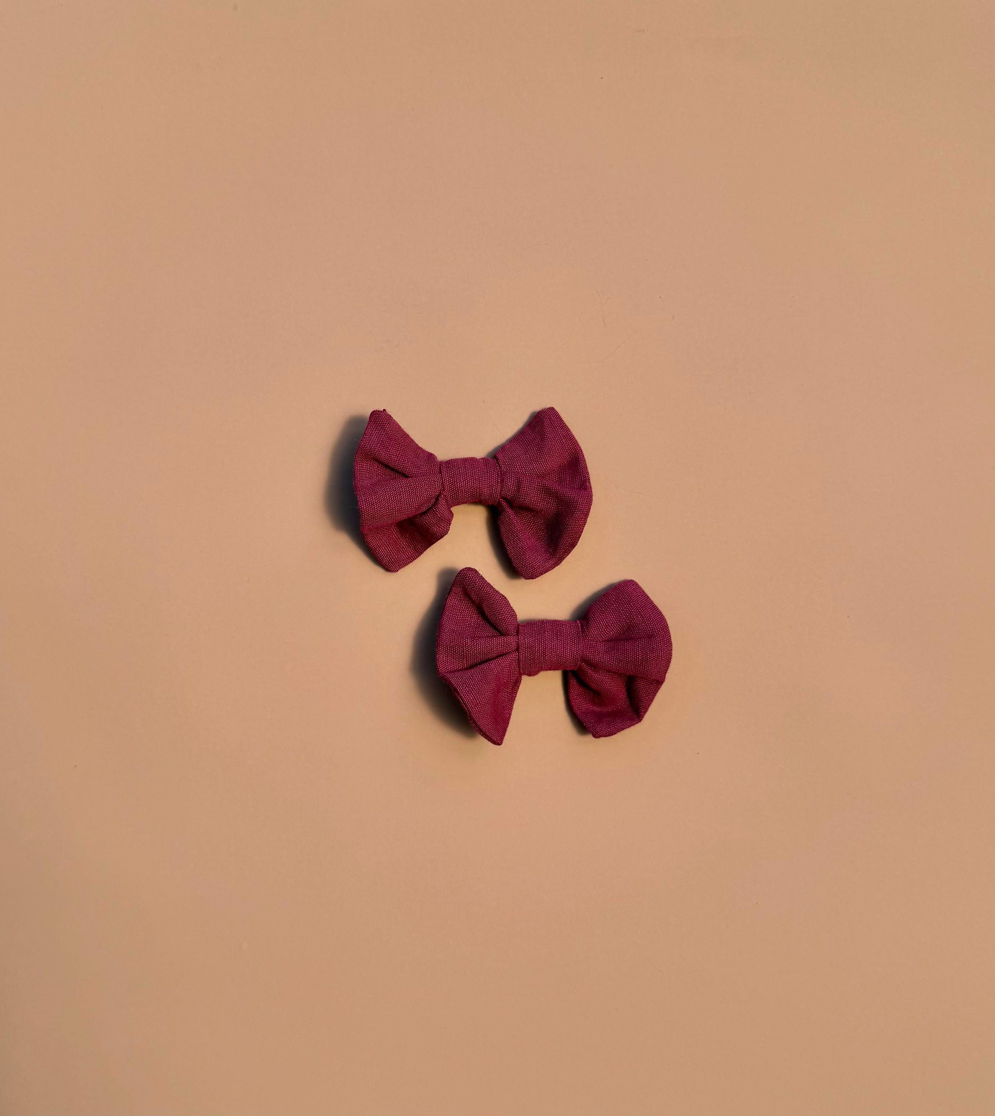 Bow Clip Set -  Berry