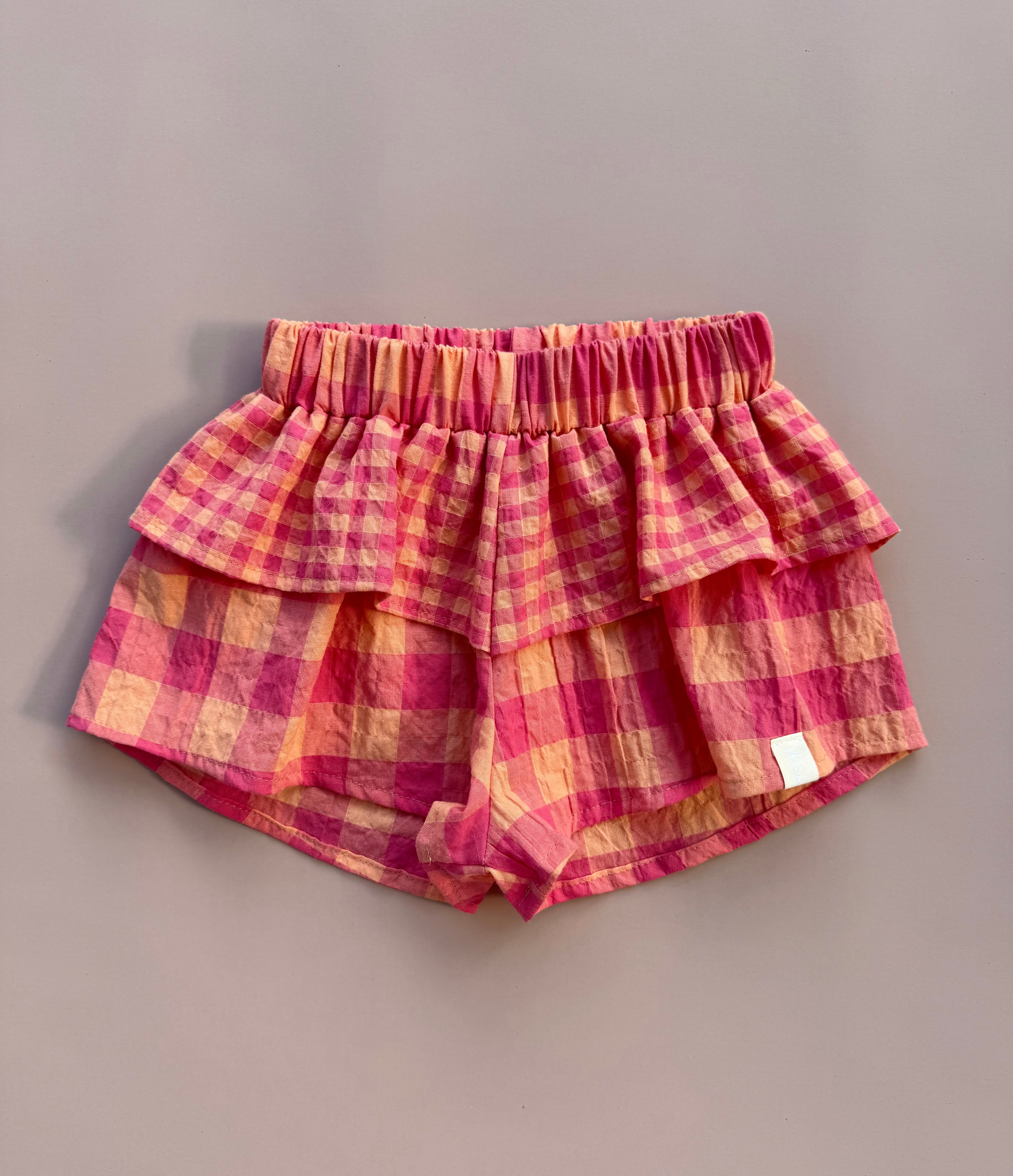 Kendall Shorts - Melon Crush Gingham