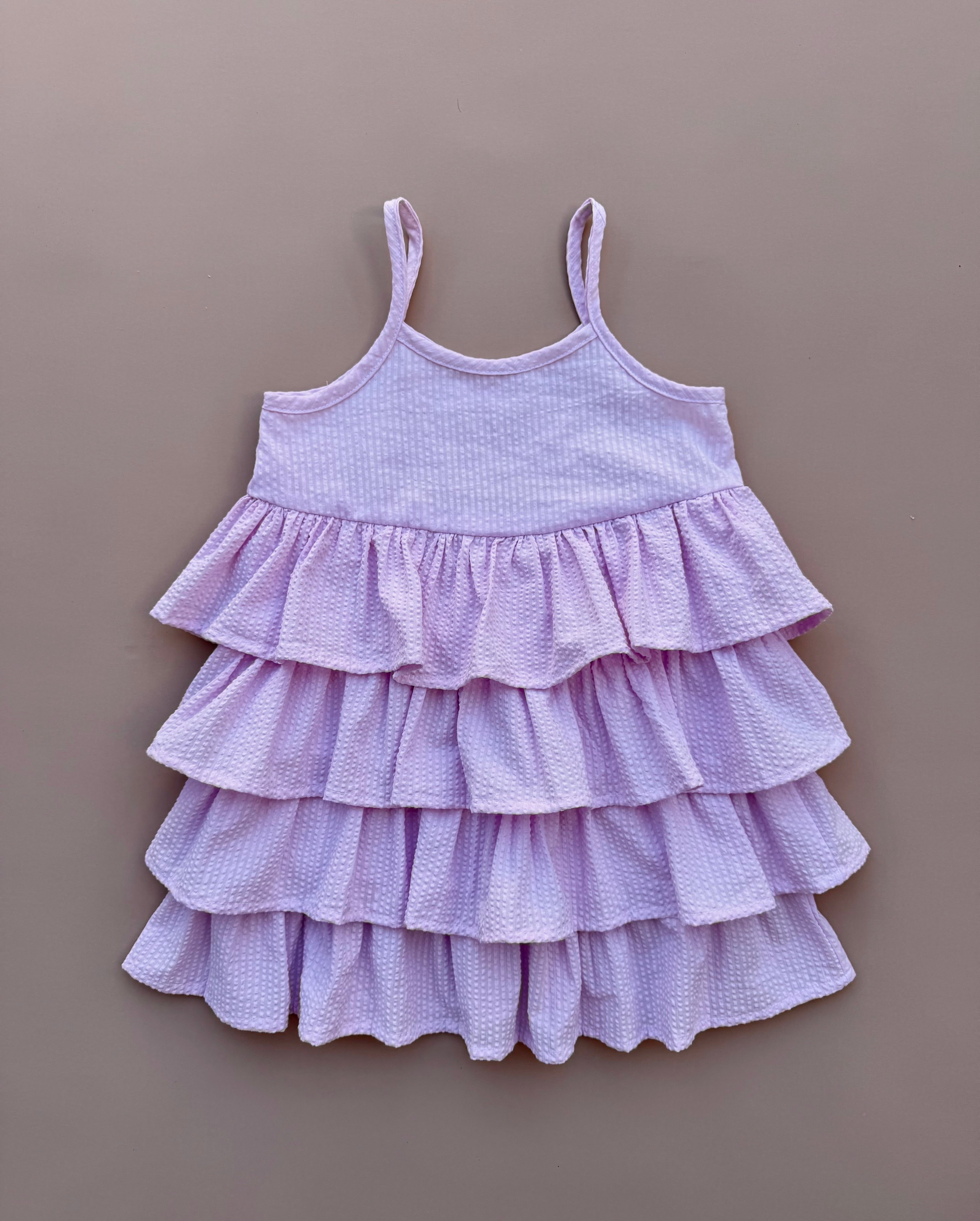 RaRa Dress - Lilac Seersucker
