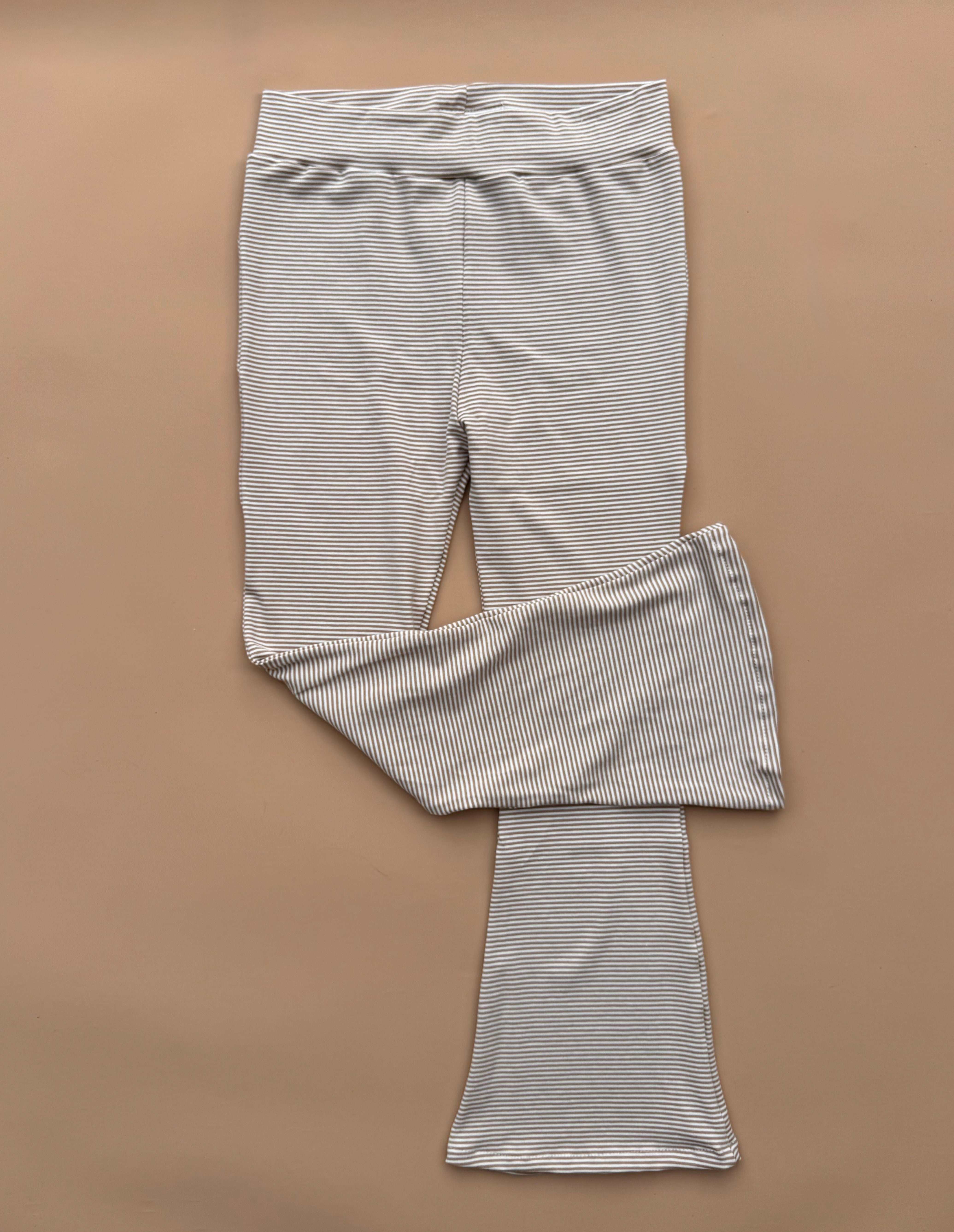 Flare Leggings - Praline Stripe