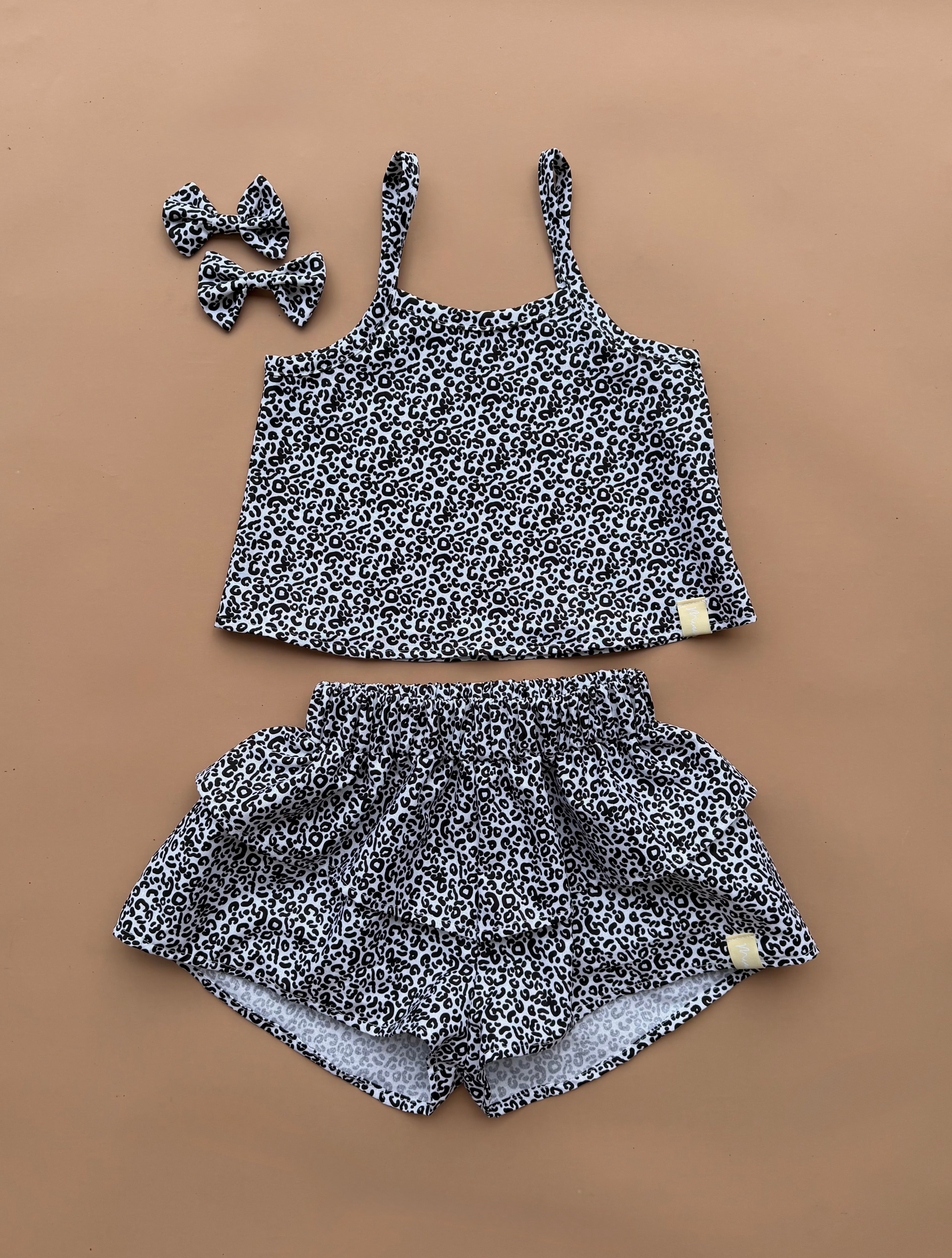 Kendall Shorts - Monochrome Leopard