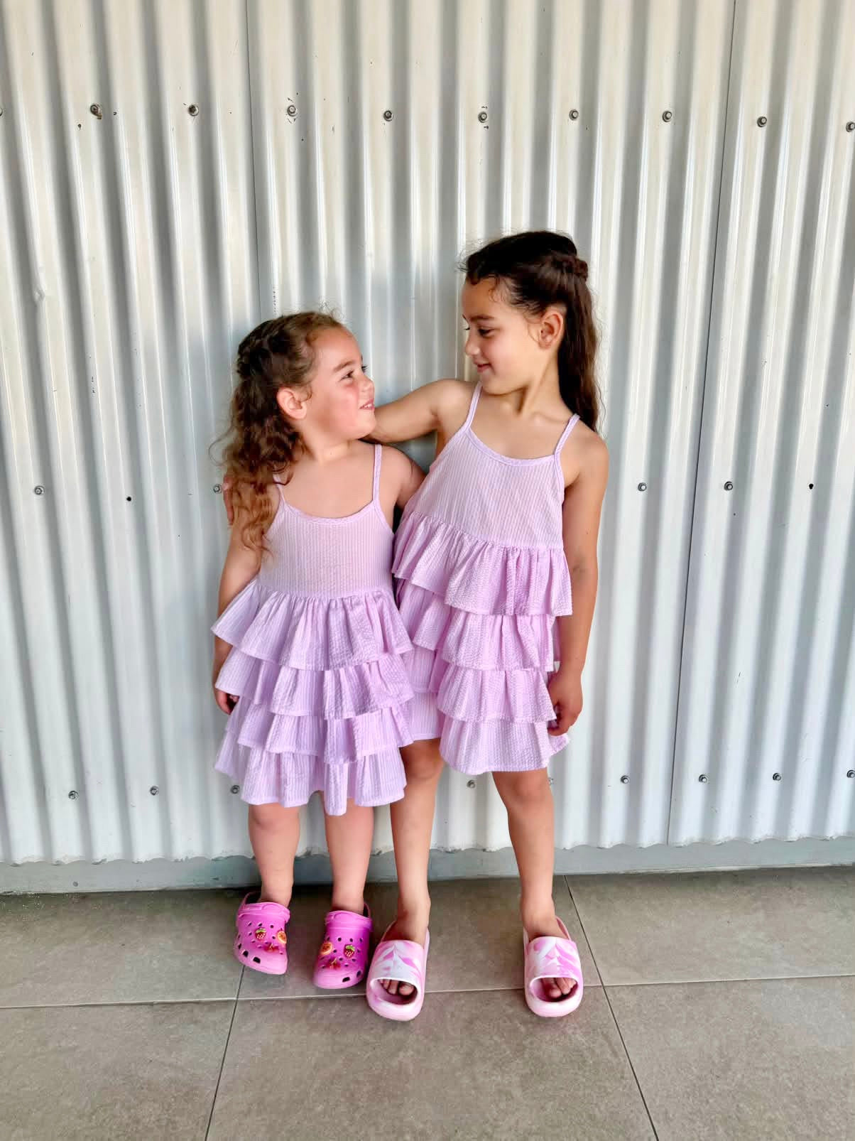 RaRa Dress - Lilac Seersucker