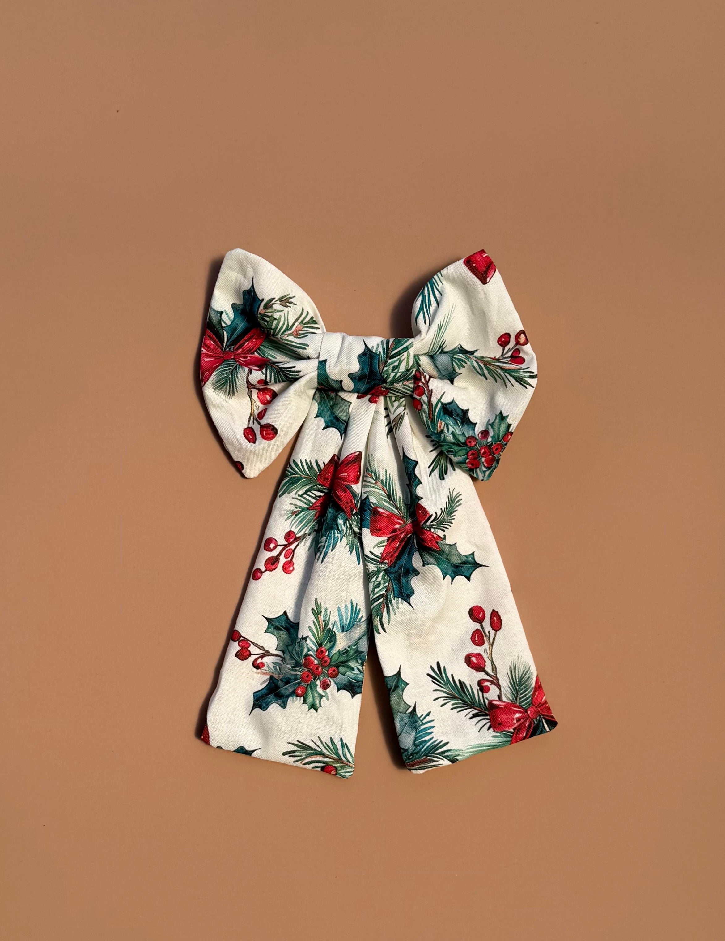 Long Bow Clip - Mistletoe
