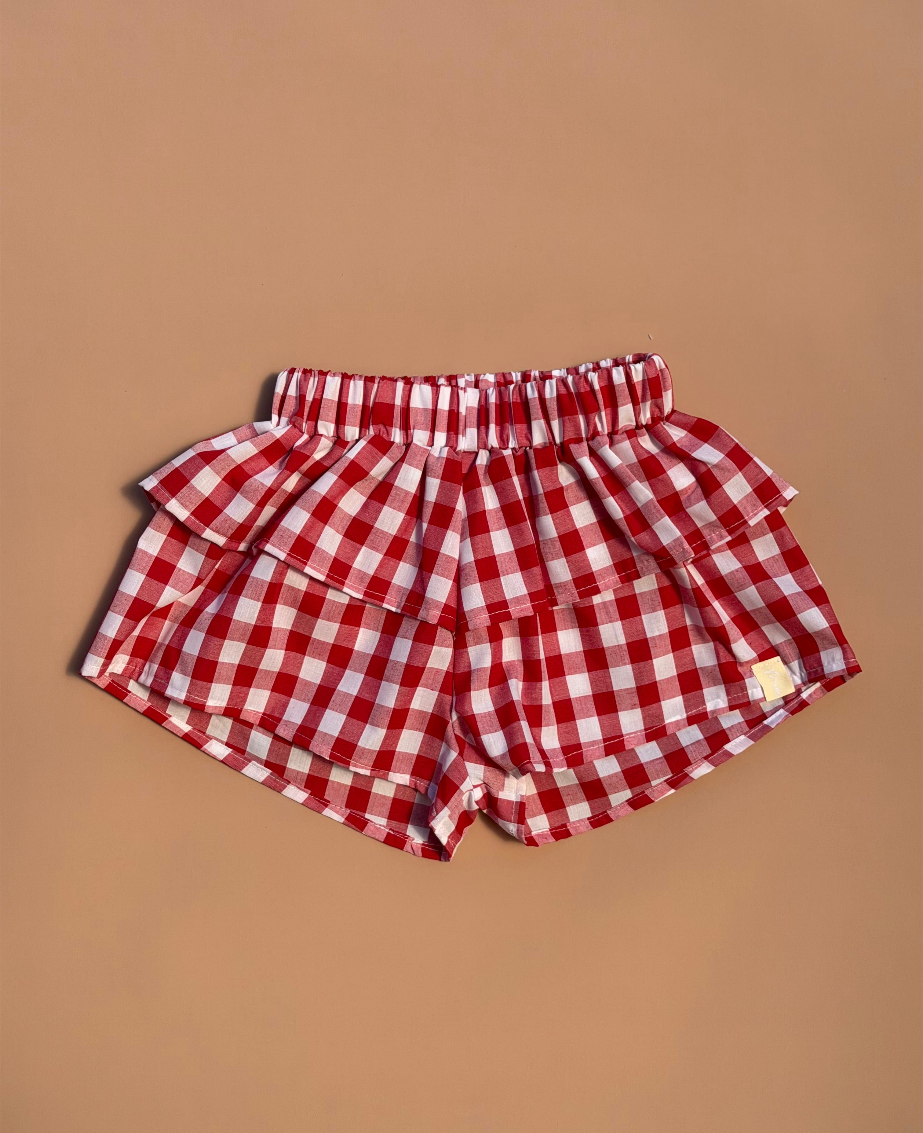 Kendall Shorts - Red Gingham
