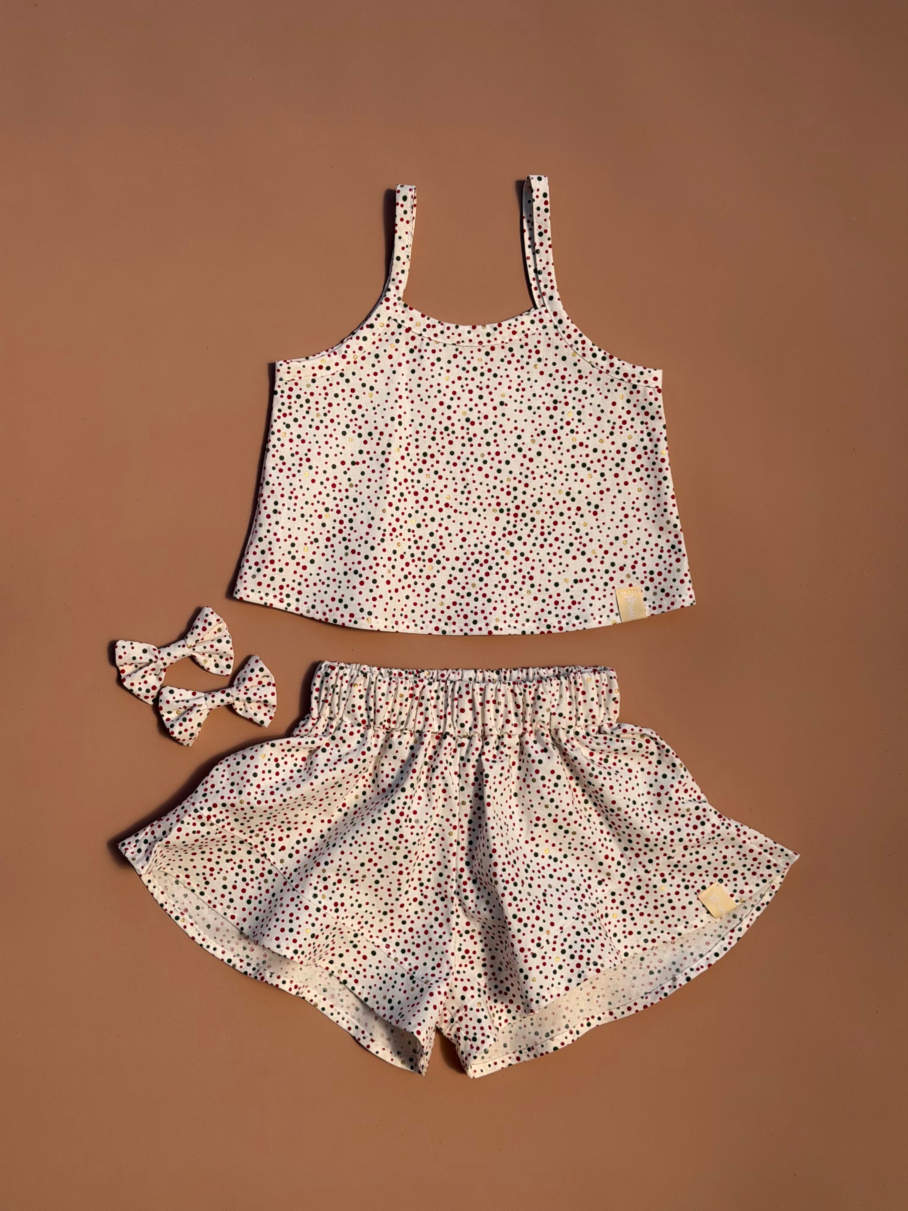 Mimi Shorts - Festive Ditsy Spots