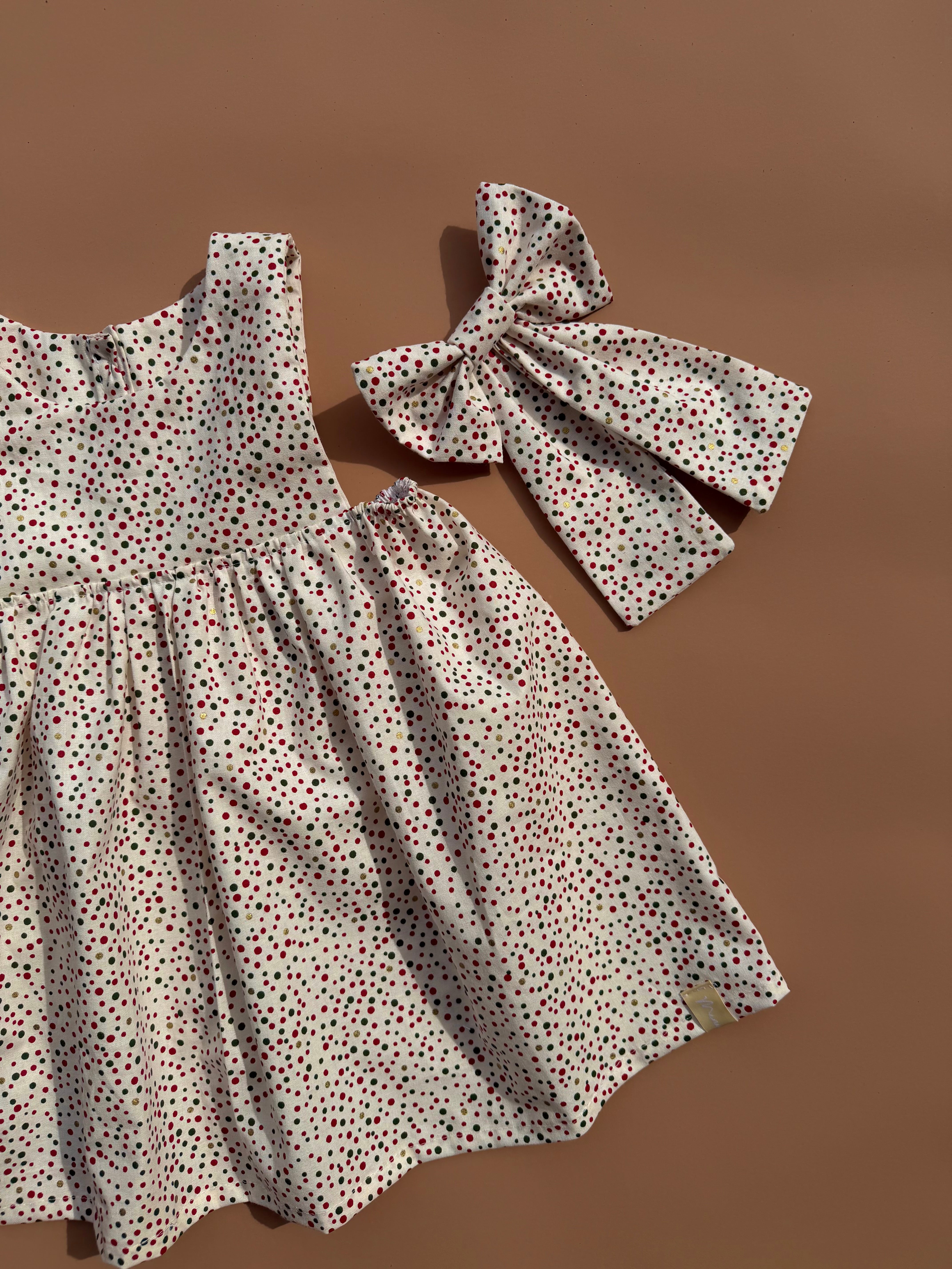 Minna Dress - Festive Ditsy Spots
